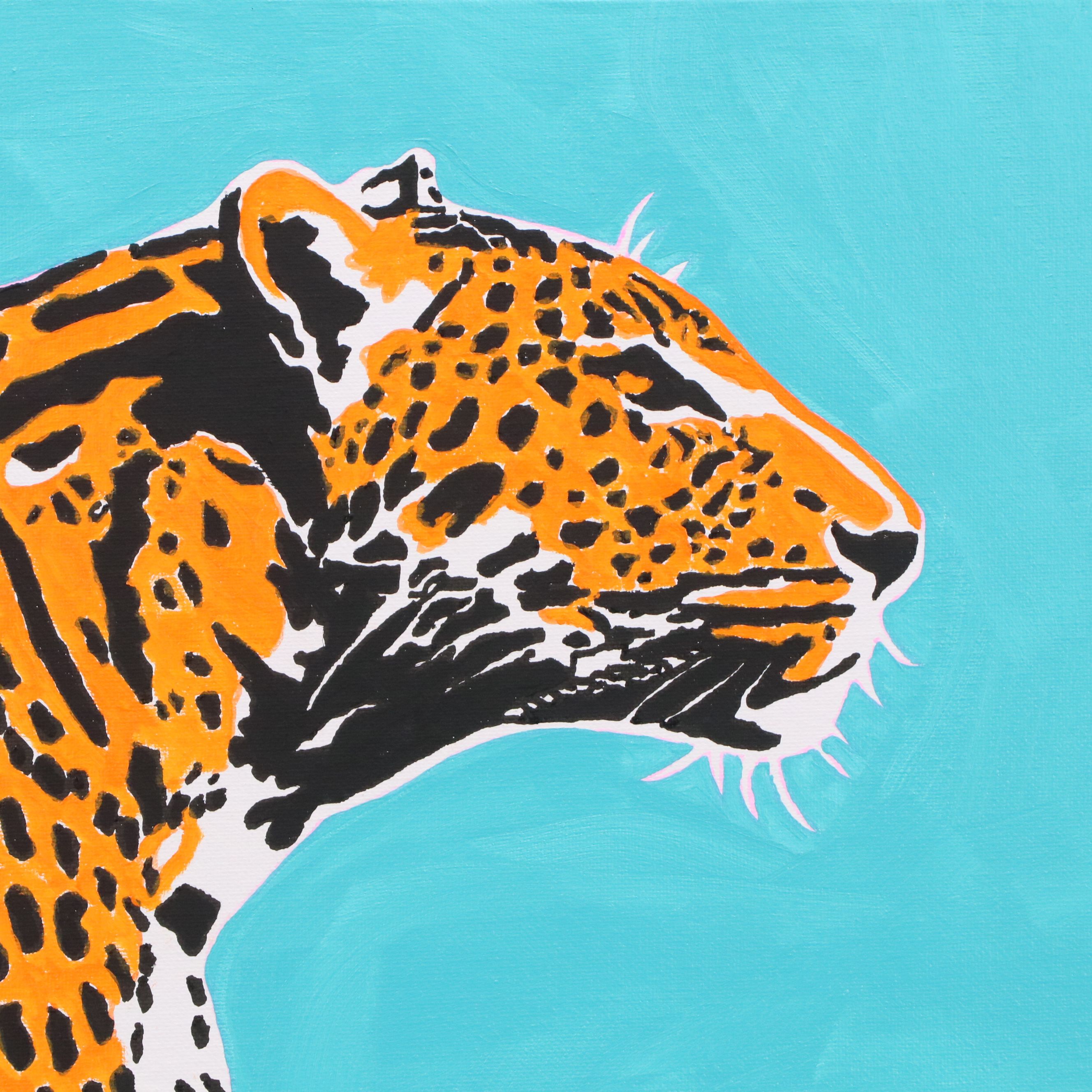 deSanto Pop Art Acrylic Painting of Leopard, 2026