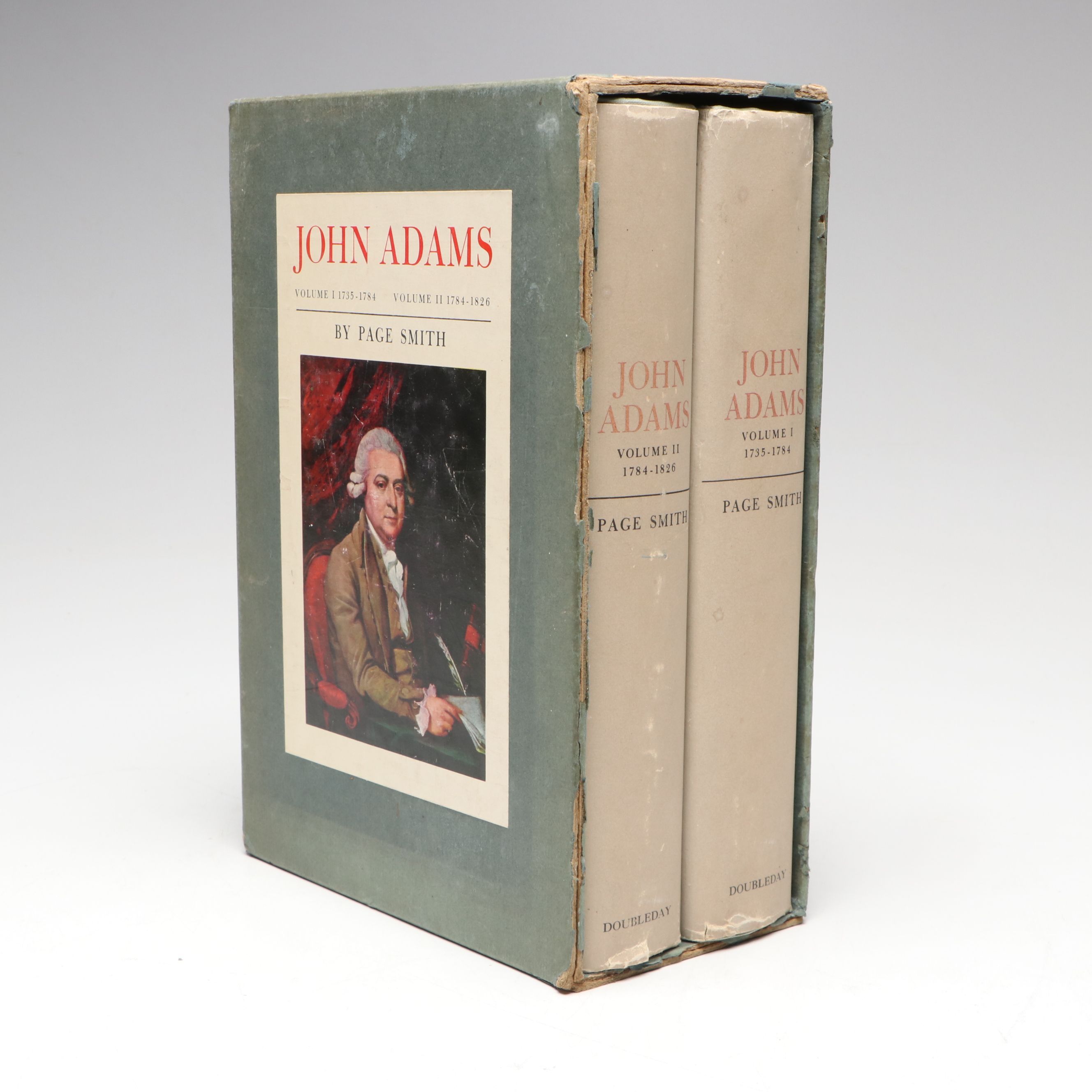 Book Club Edition "John Adams" by Page Smith Two-Volume Set, 1962