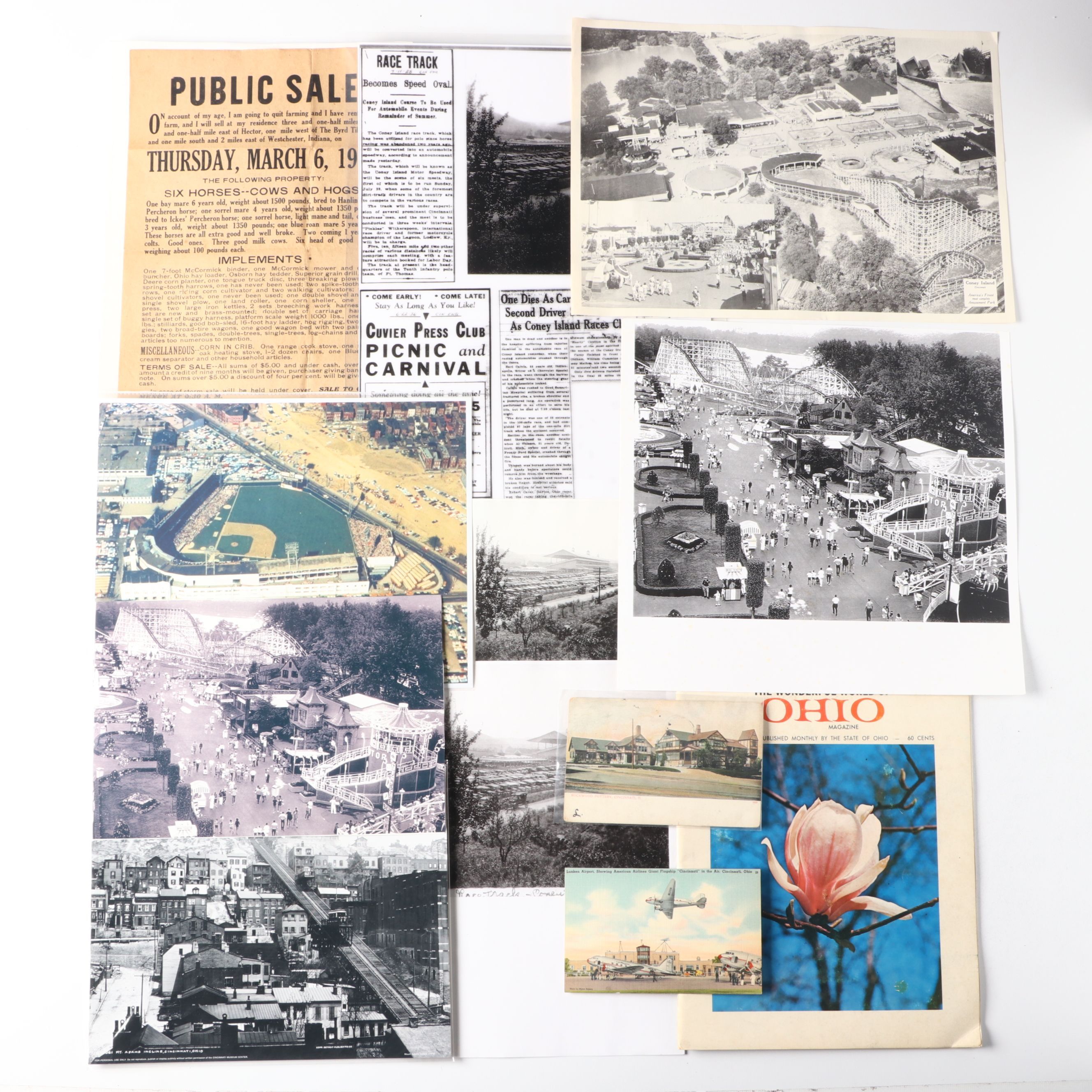 1913 Livestock Sale Poster, 1907 Rookwood Postcard and More