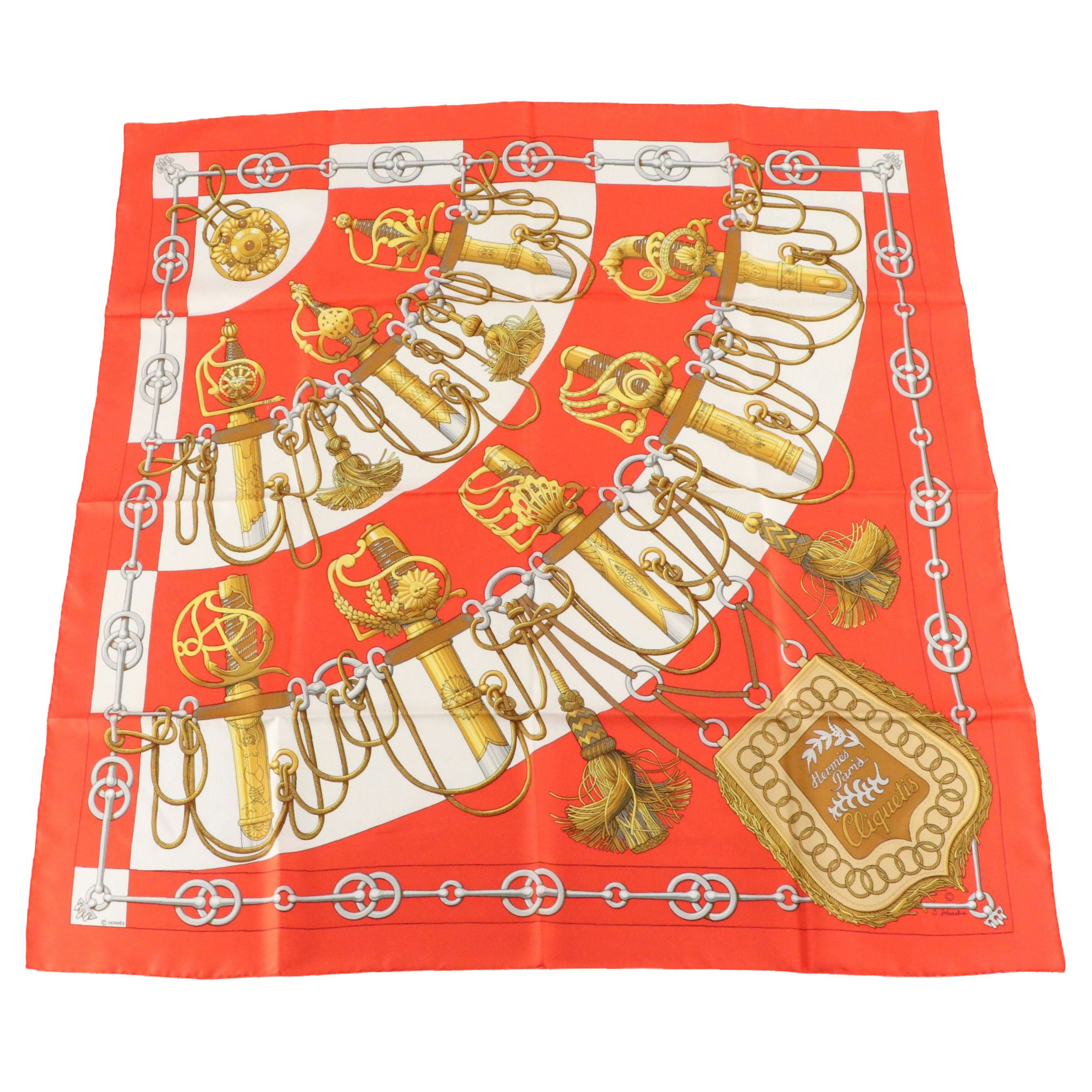 Hermès "Cliquetis" Silk Twill Scarf
