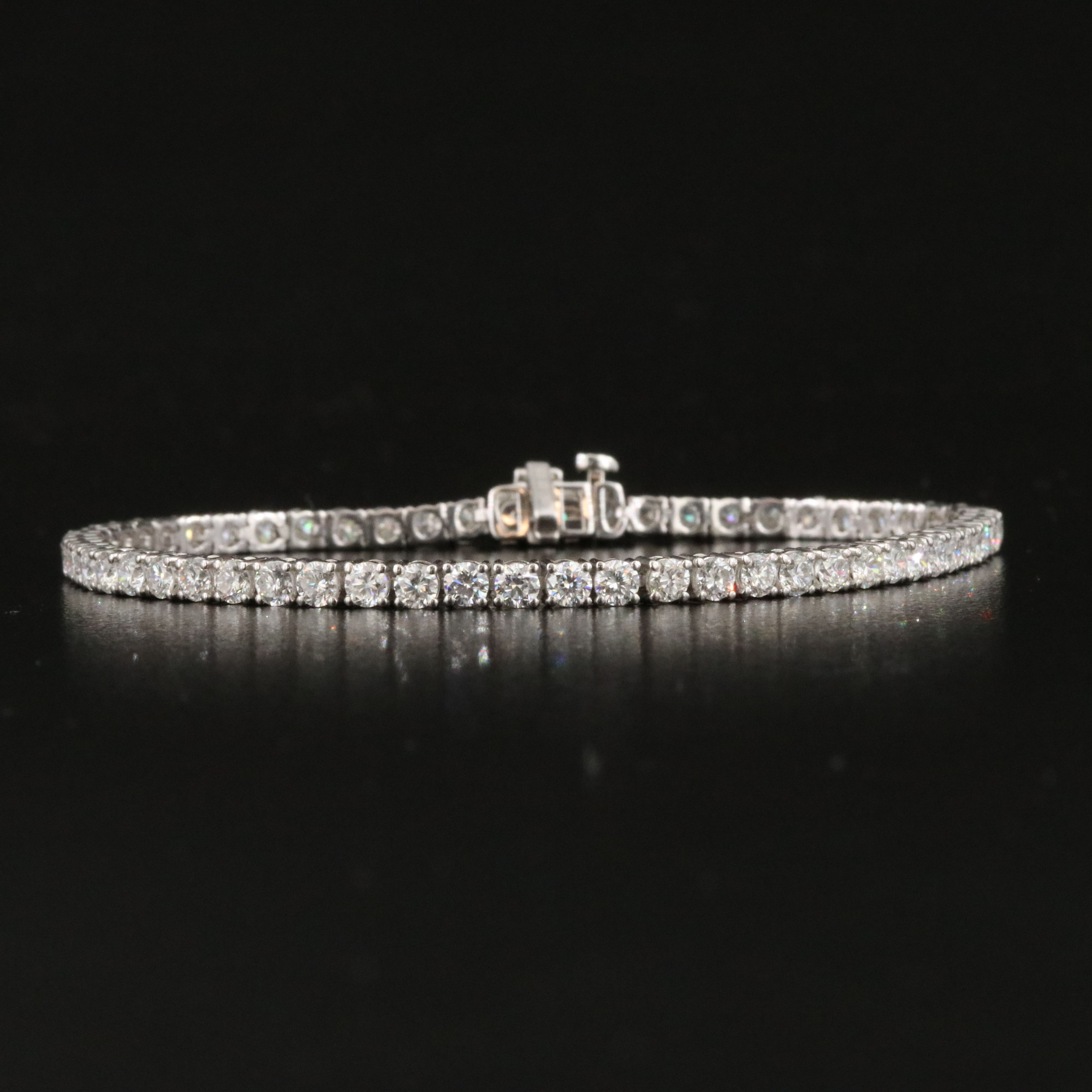 Sterling 5.04 CTW Lab Grown Diamond Line Bracelet