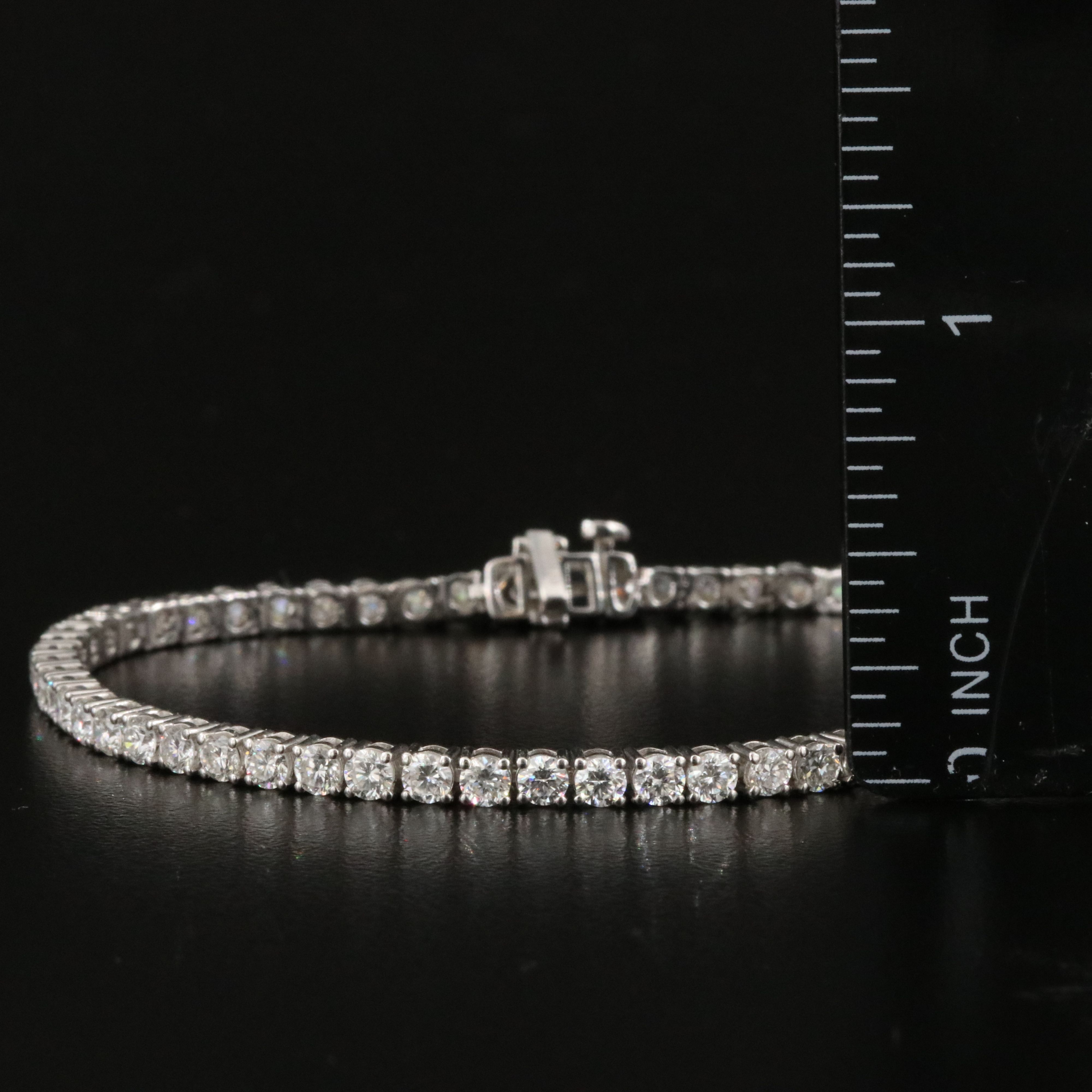 Sterling 5.04 CTW Lab Grown Diamond Line Bracelet