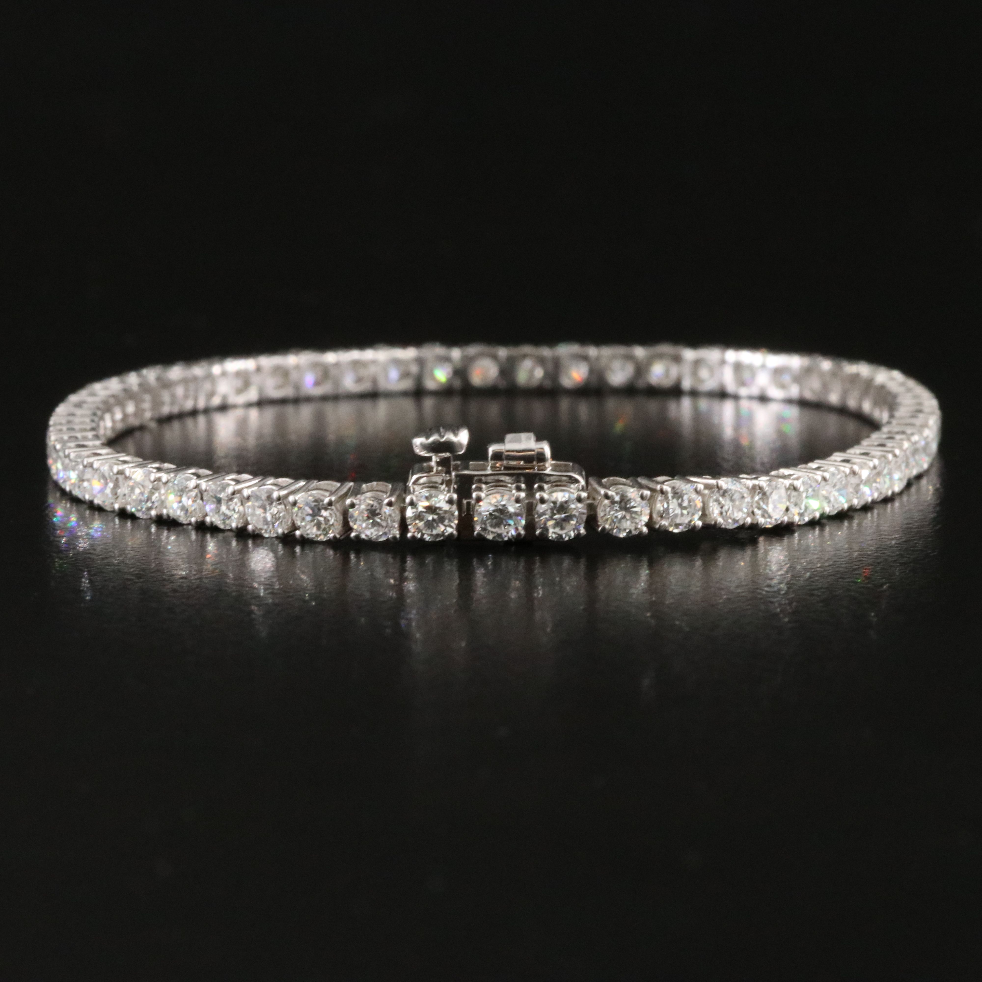 Sterling 5.04 CTW Lab Grown Diamond Line Bracelet