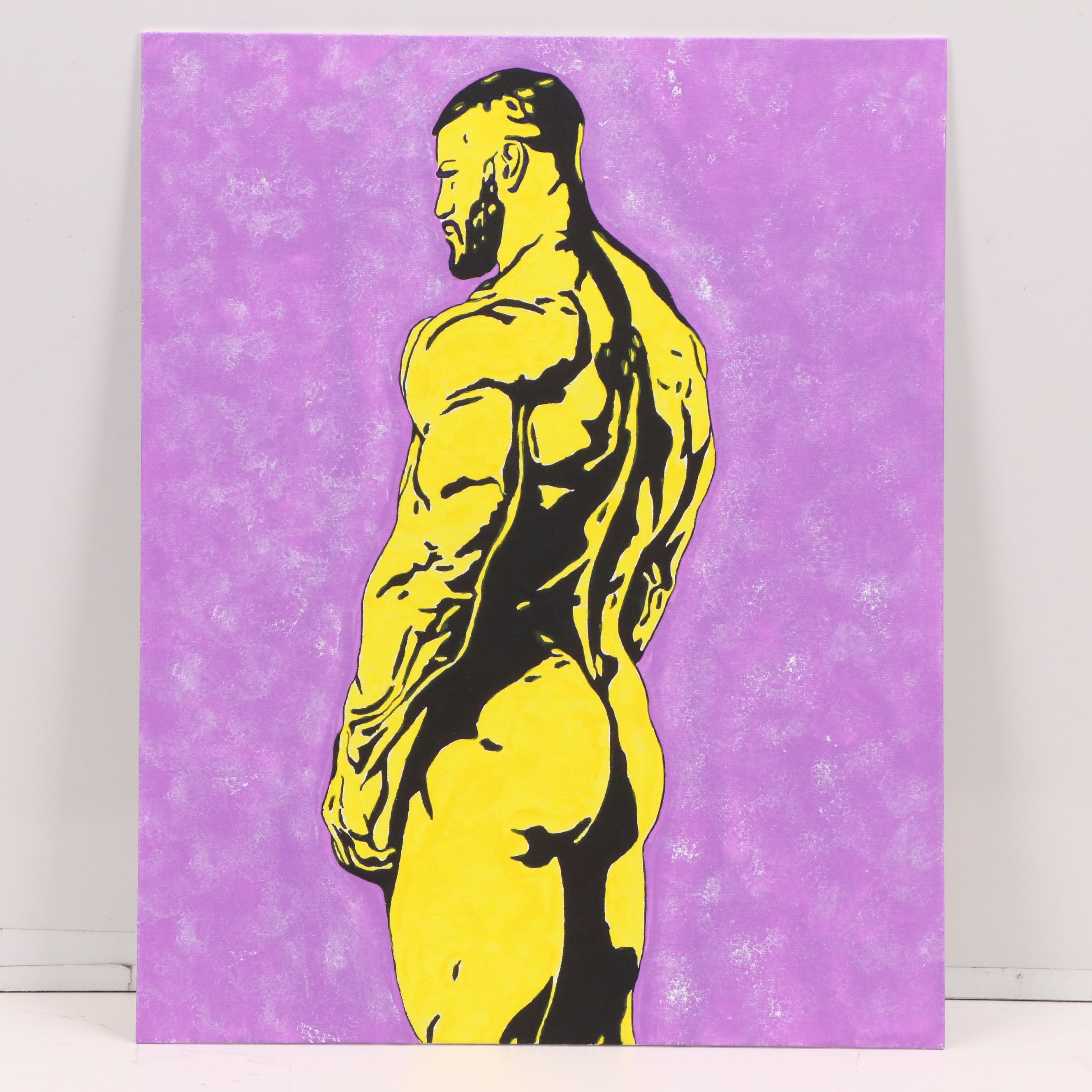 deSanto Male Nude Acrylic Painting, 2026