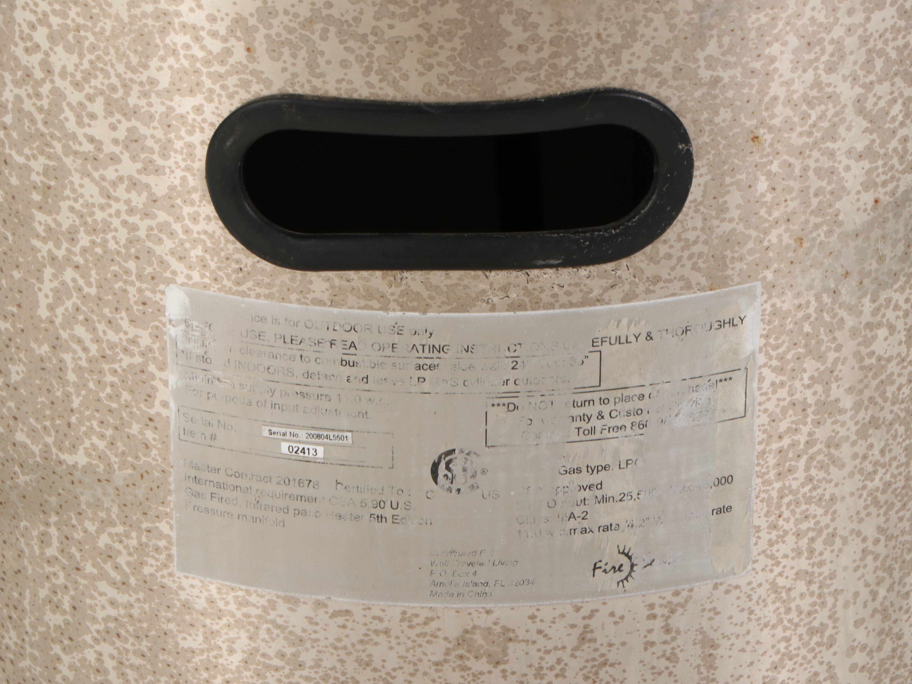 Fire Sense Outdoor Propane Patio Heater