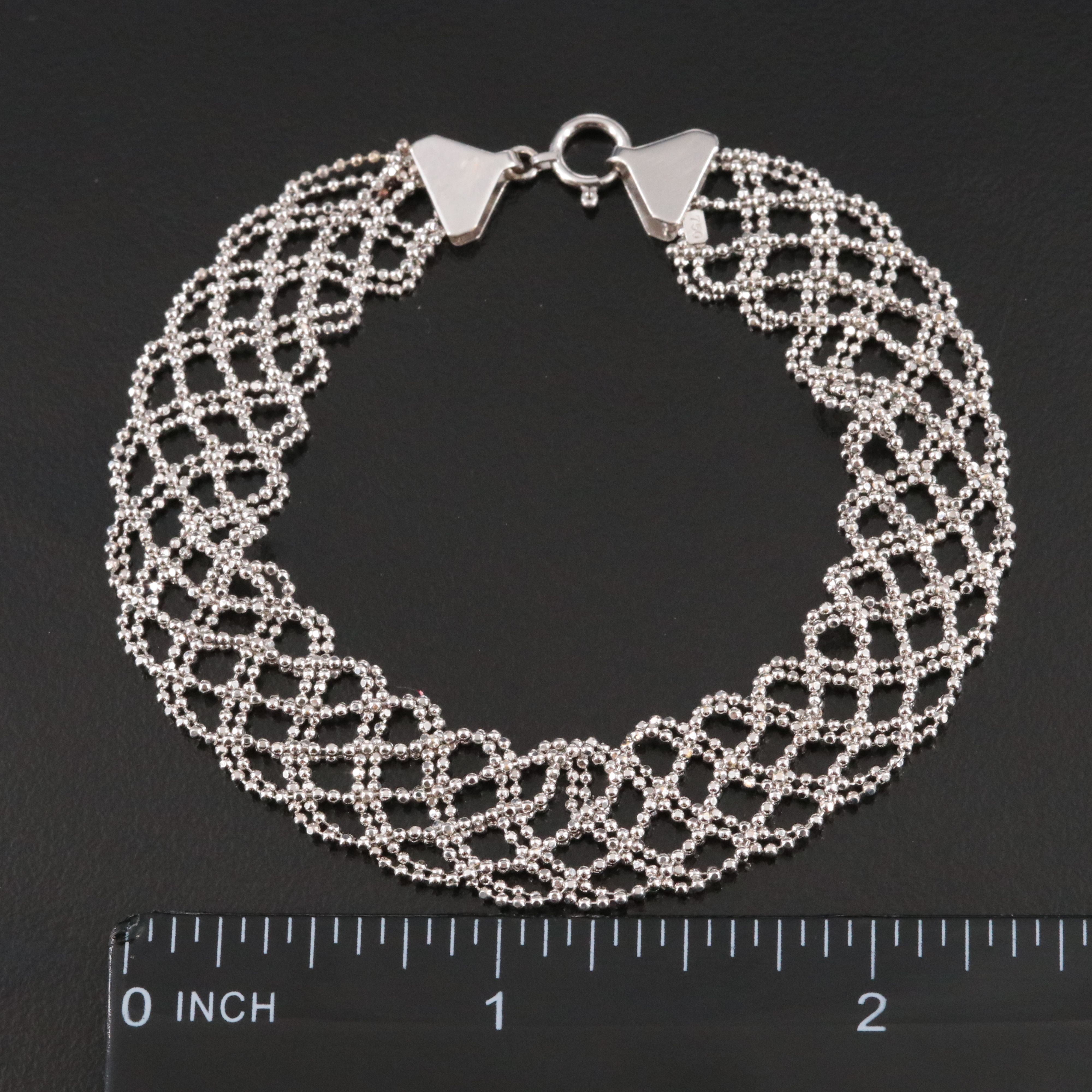 18K Braided Bead Chain Bracelet