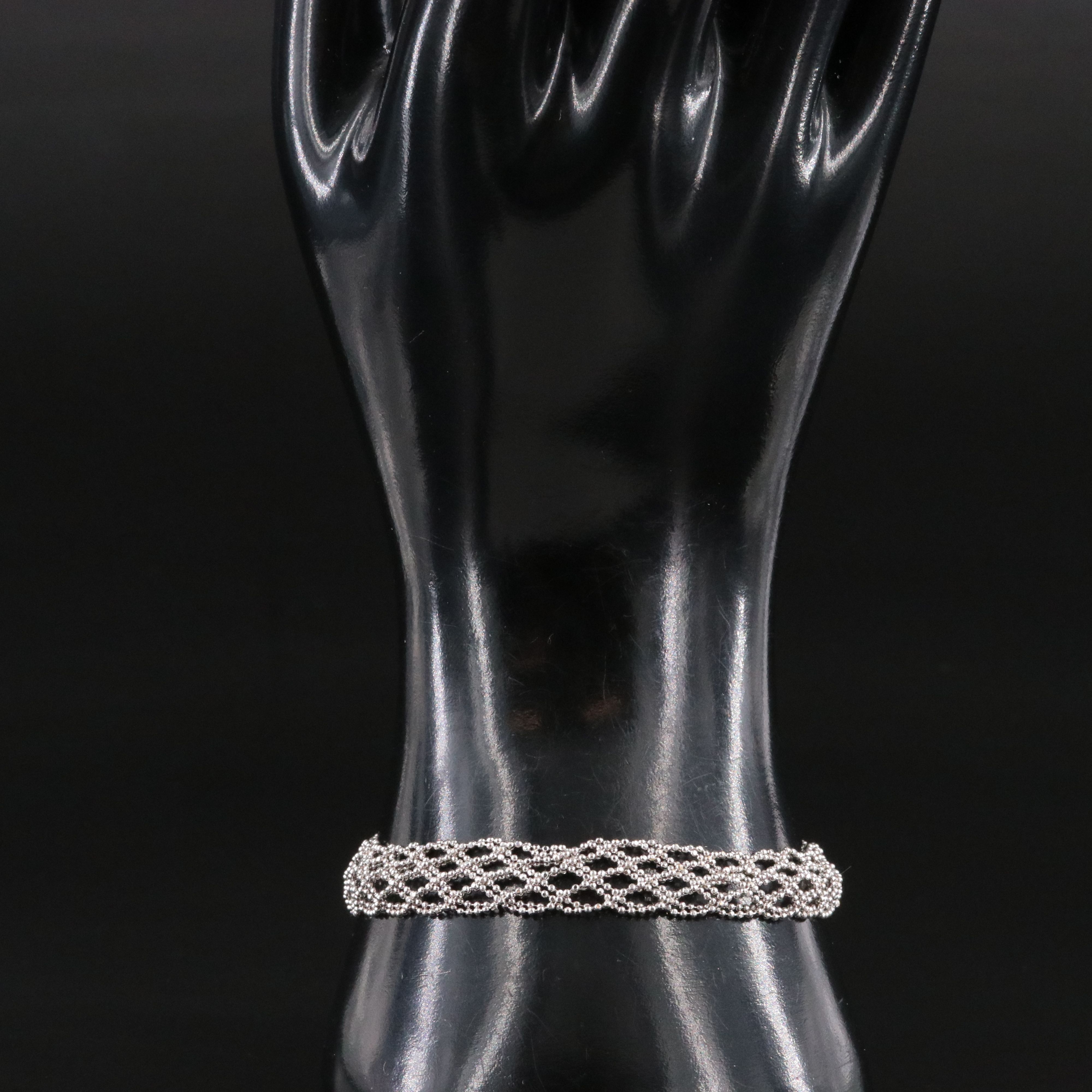 18K Braided Bead Chain Bracelet