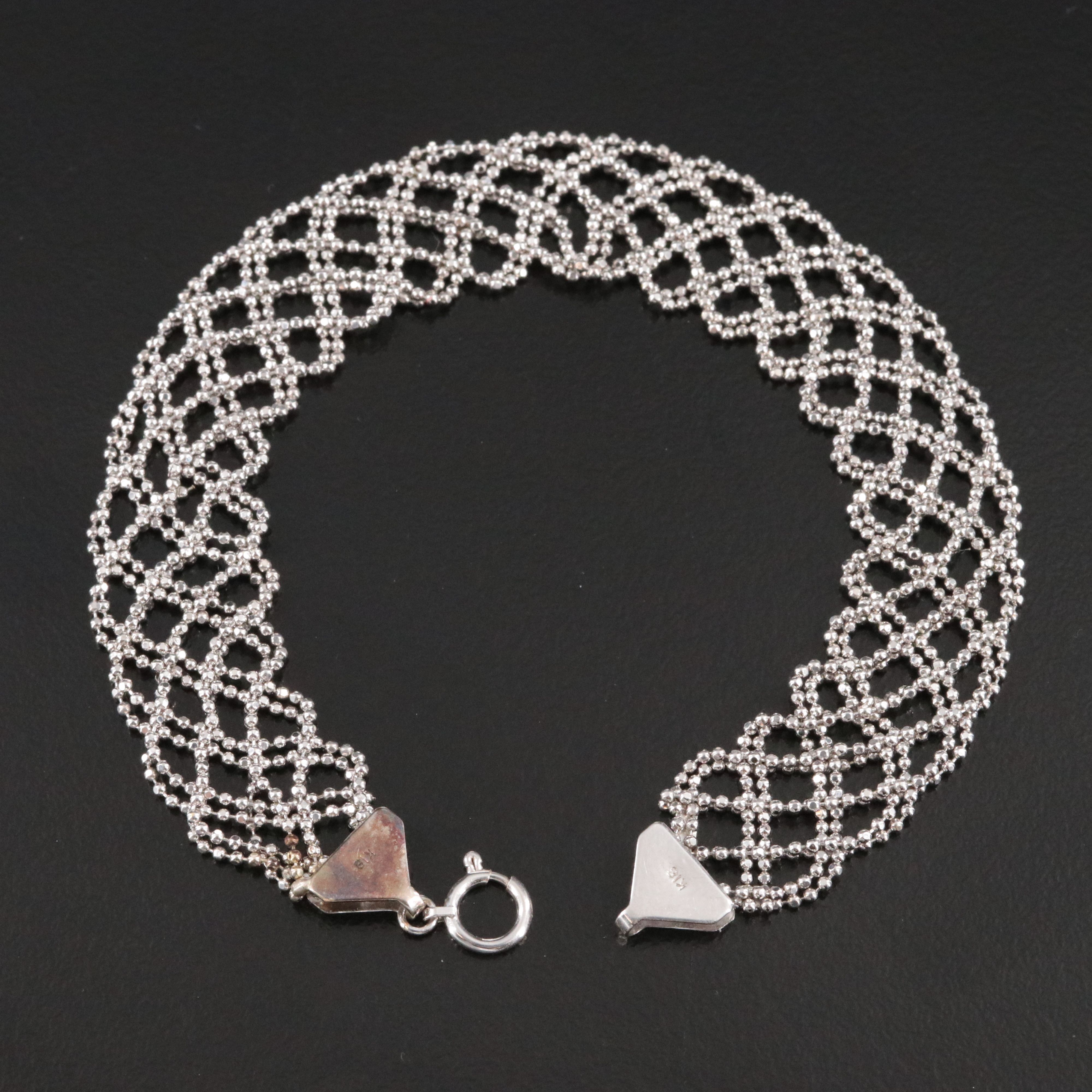 18K Braided Bead Chain Bracelet