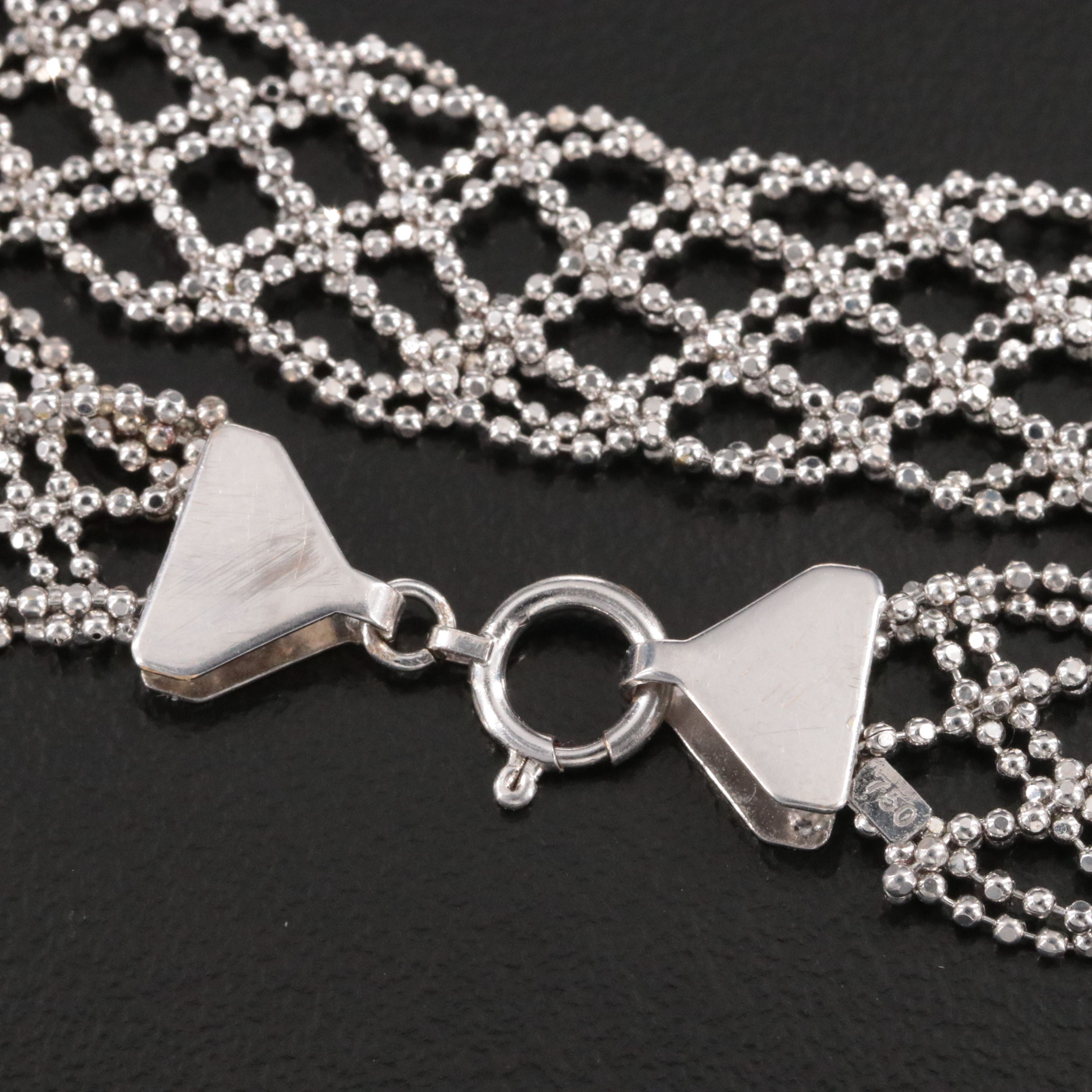 18K Braided Bead Chain Bracelet