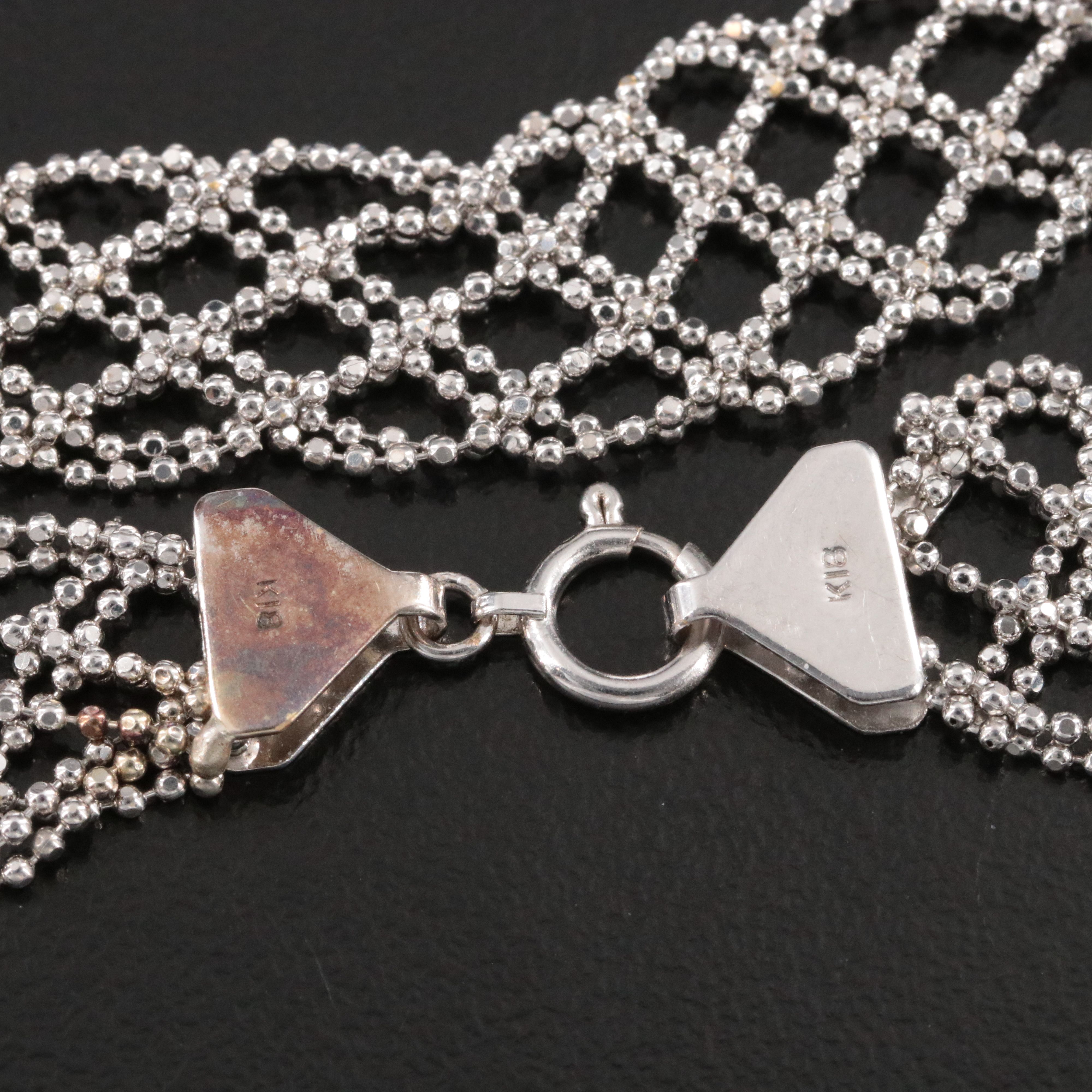 18K Braided Bead Chain Bracelet