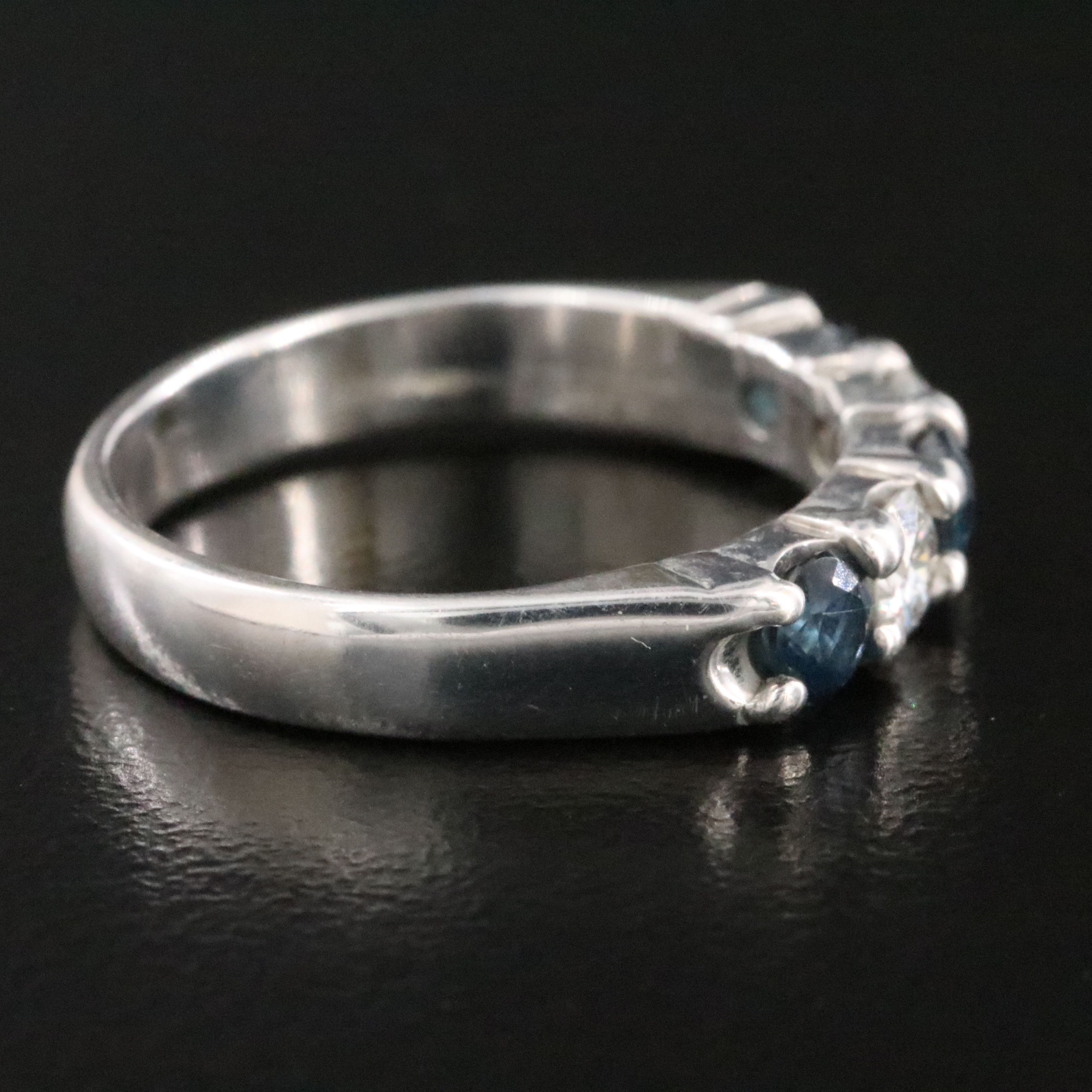 Kubér 14K Sapphire and Diamond Stackable Ring