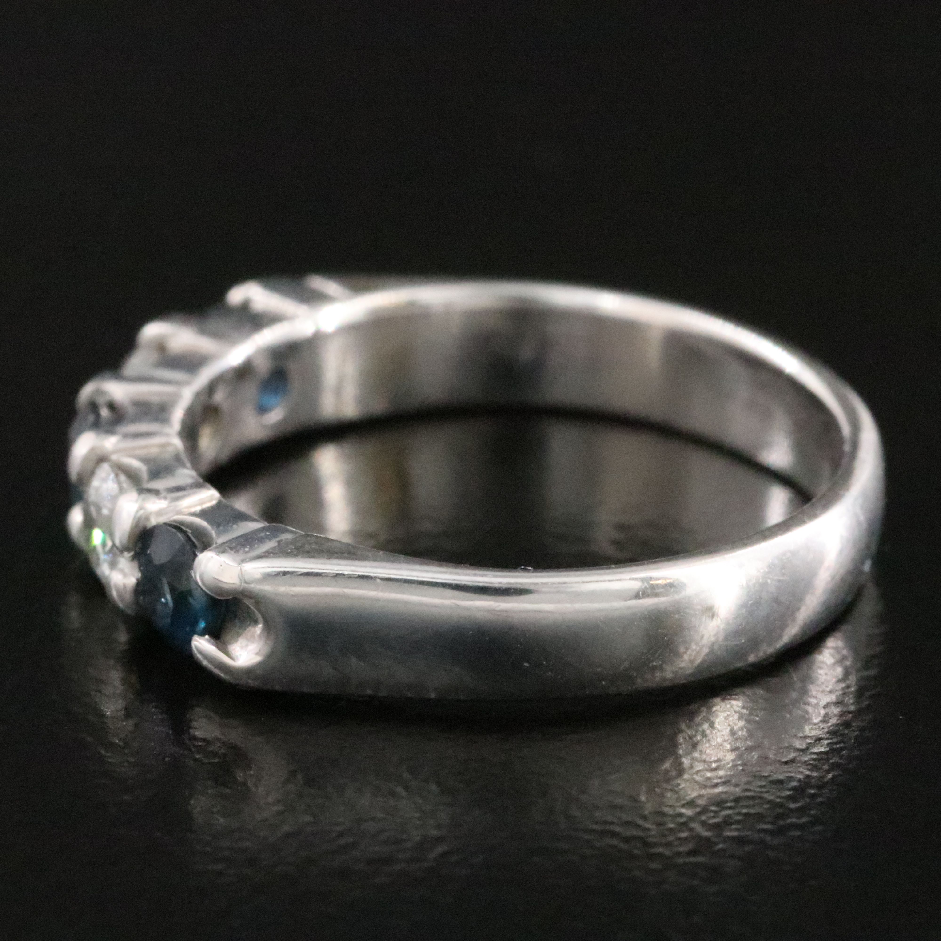 Kubér 14K Sapphire and Diamond Stackable Ring