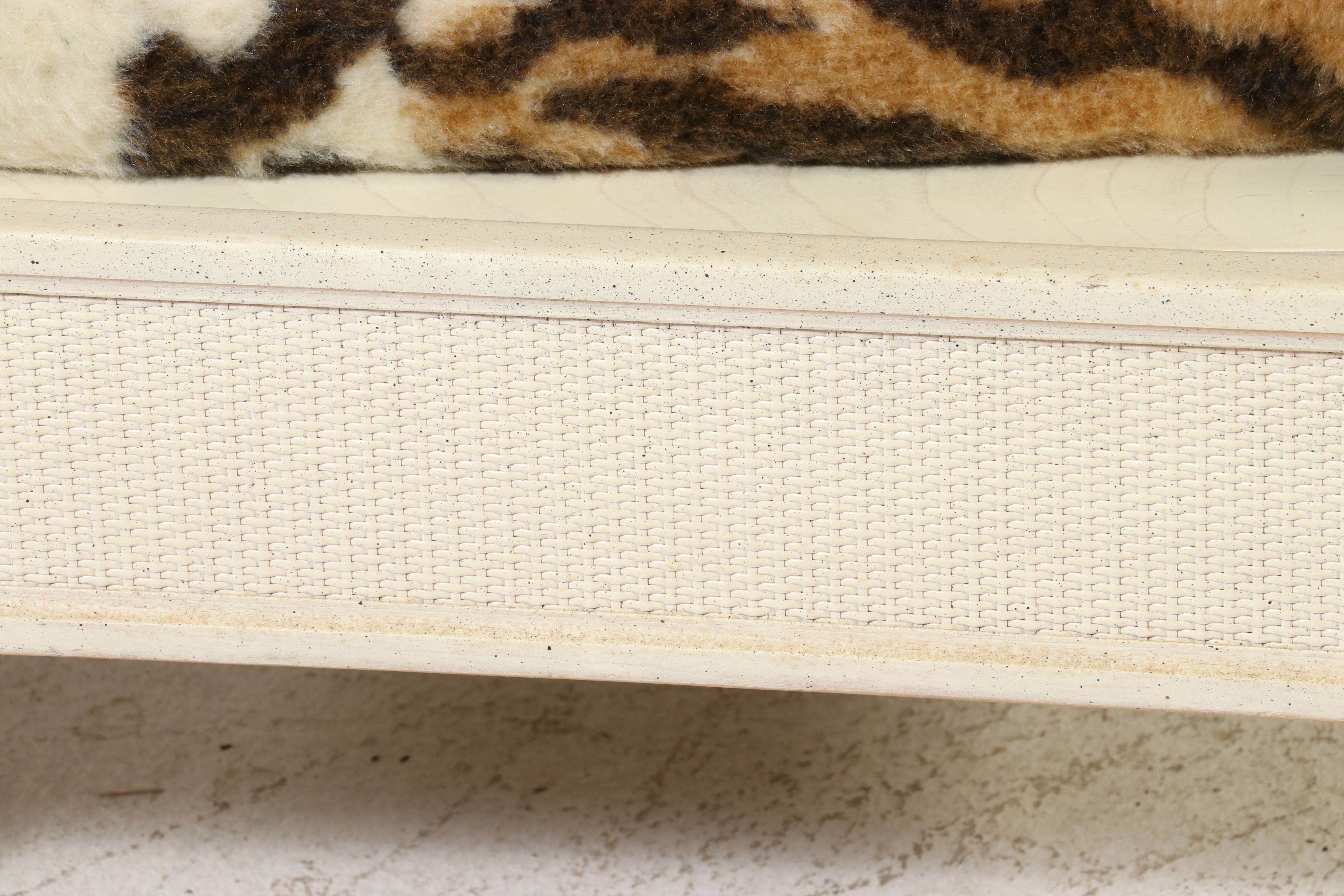 Hollywood Regency Style Convertible Lounge Chair Upholstered in Tiger Print