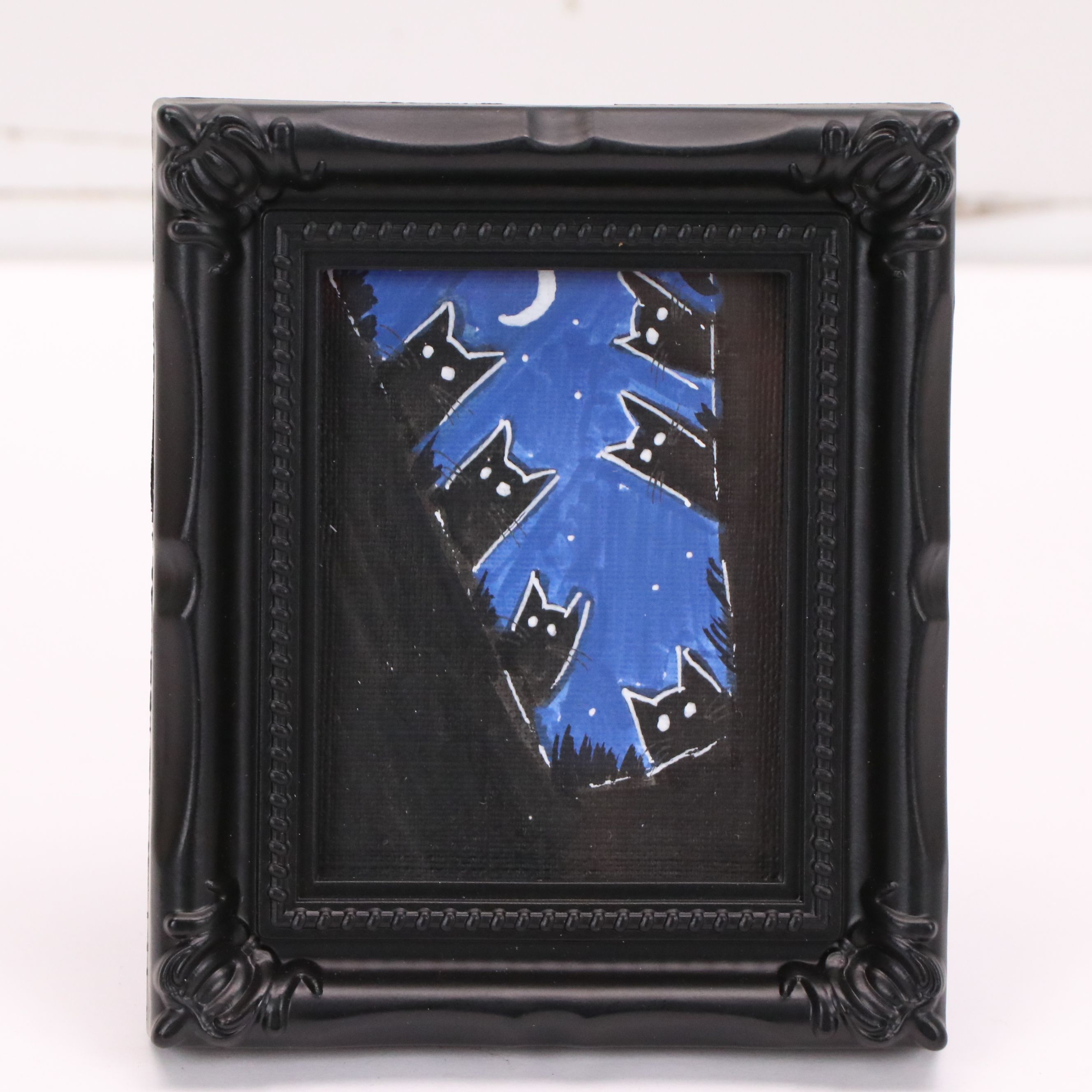 Nina Smit Miniature Acrylic Painting of Cats