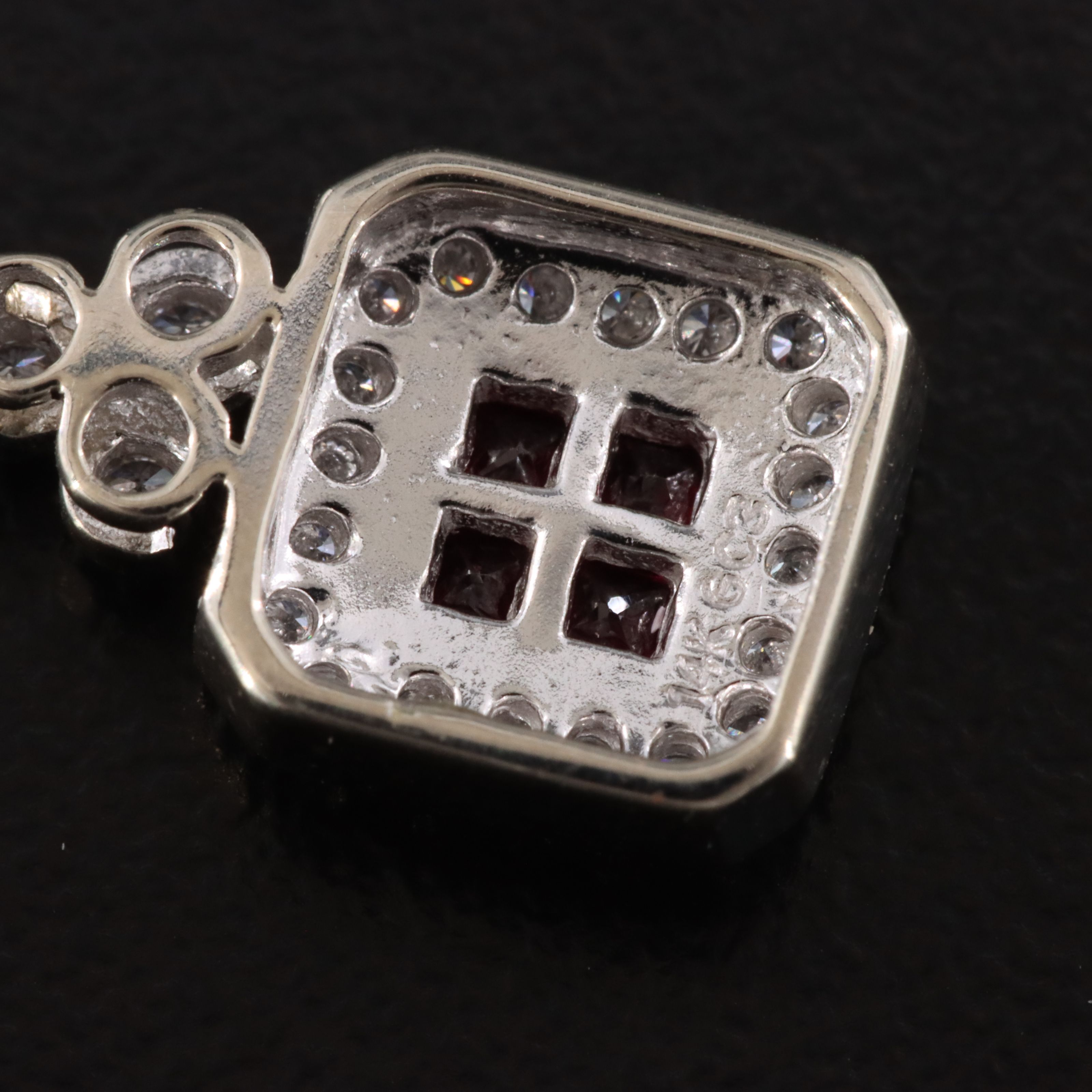 14K Ruby Diamond Pendant