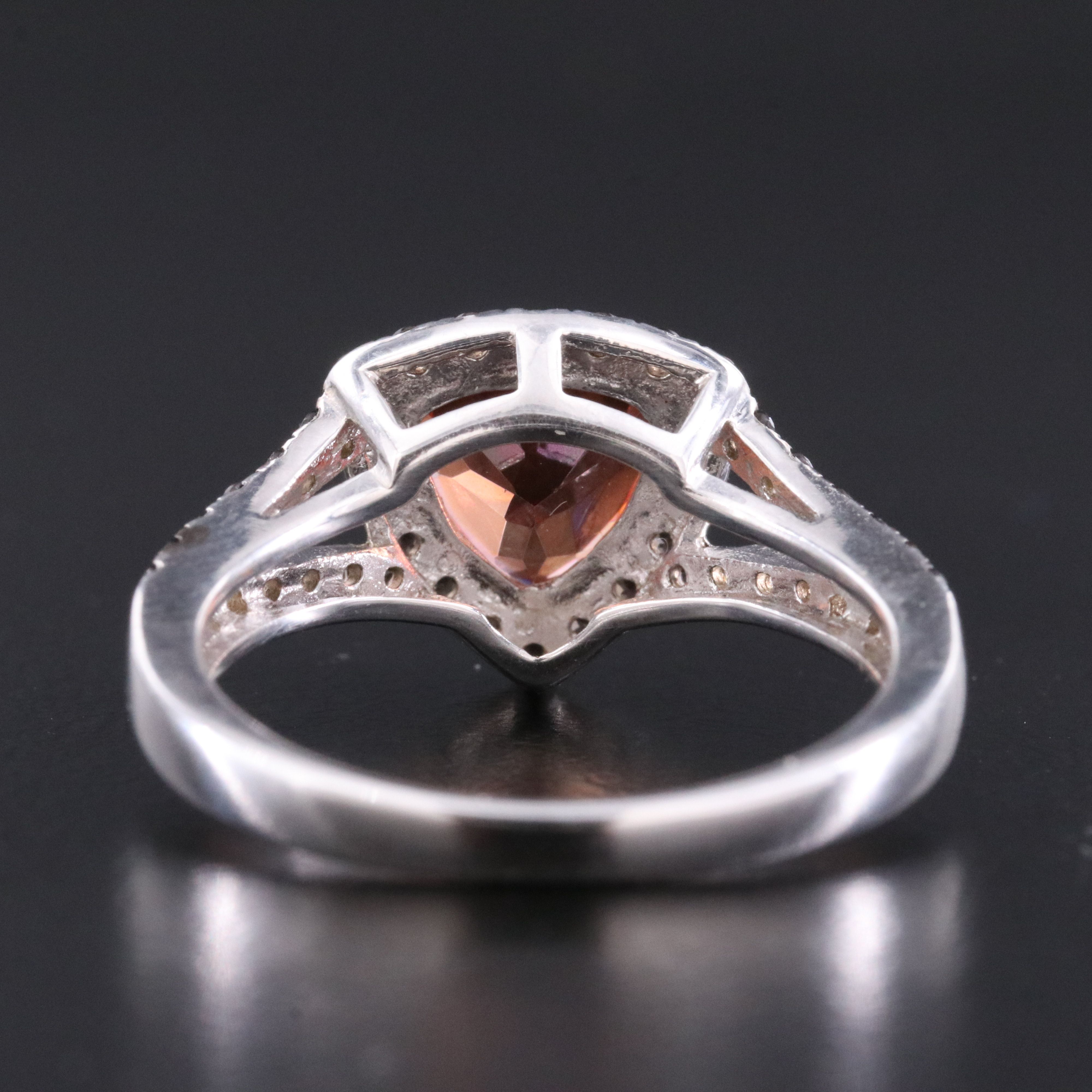 Sterling Quartz and Smoky Quartz Ring