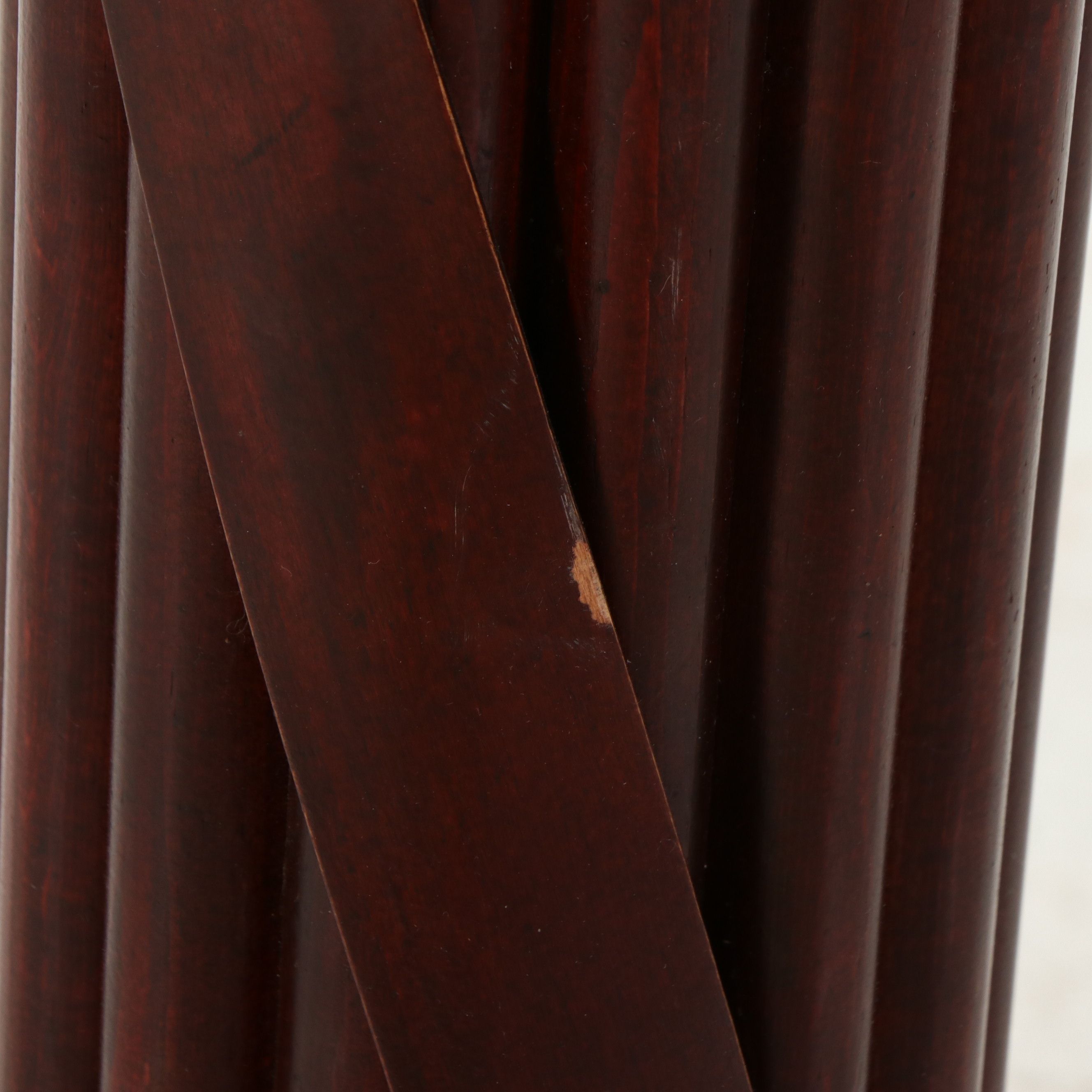 Empire Revival Wooden "Faces" Shaped Pedestal, 20th Century