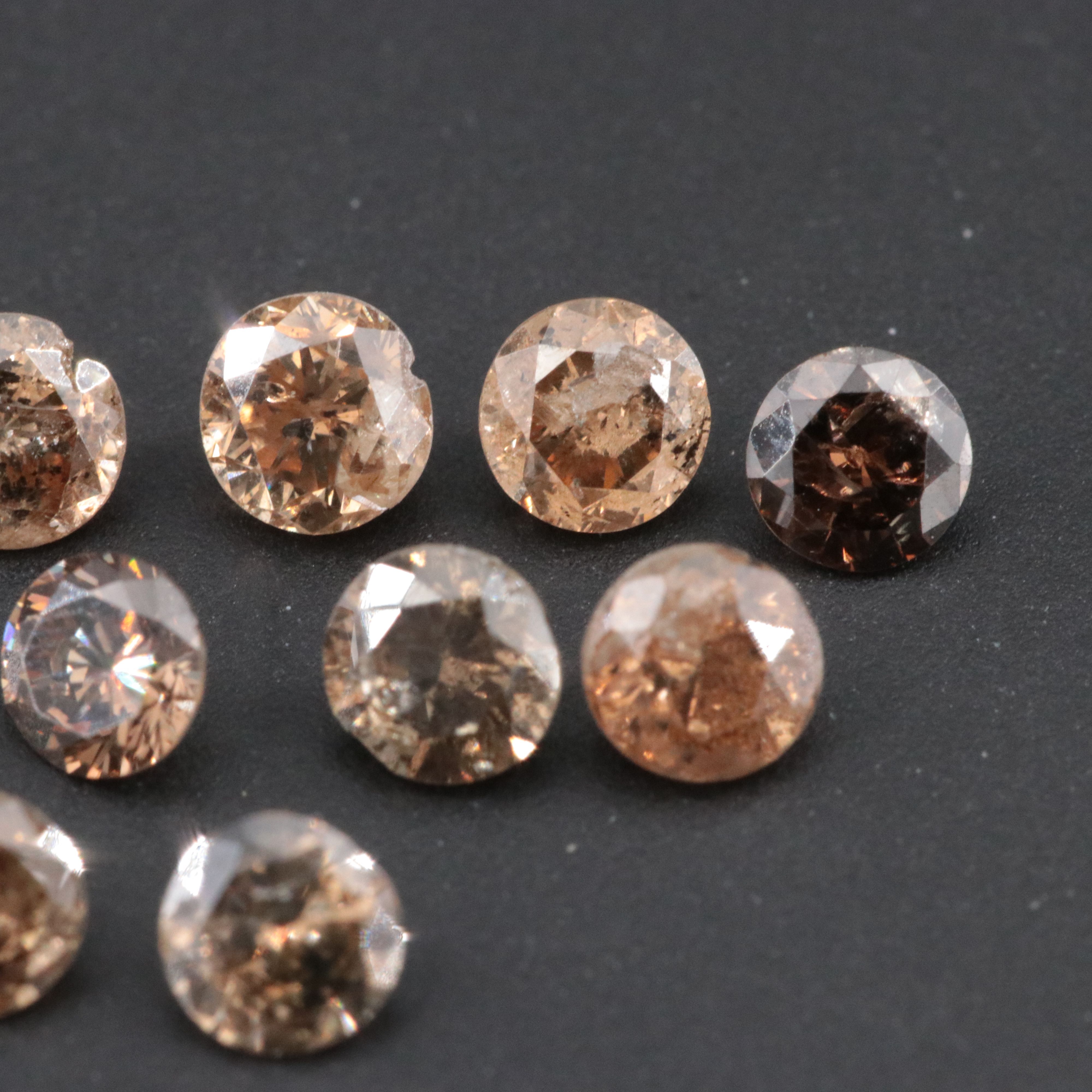 Loose 1.12 CTW Fancy Brown Diamonds