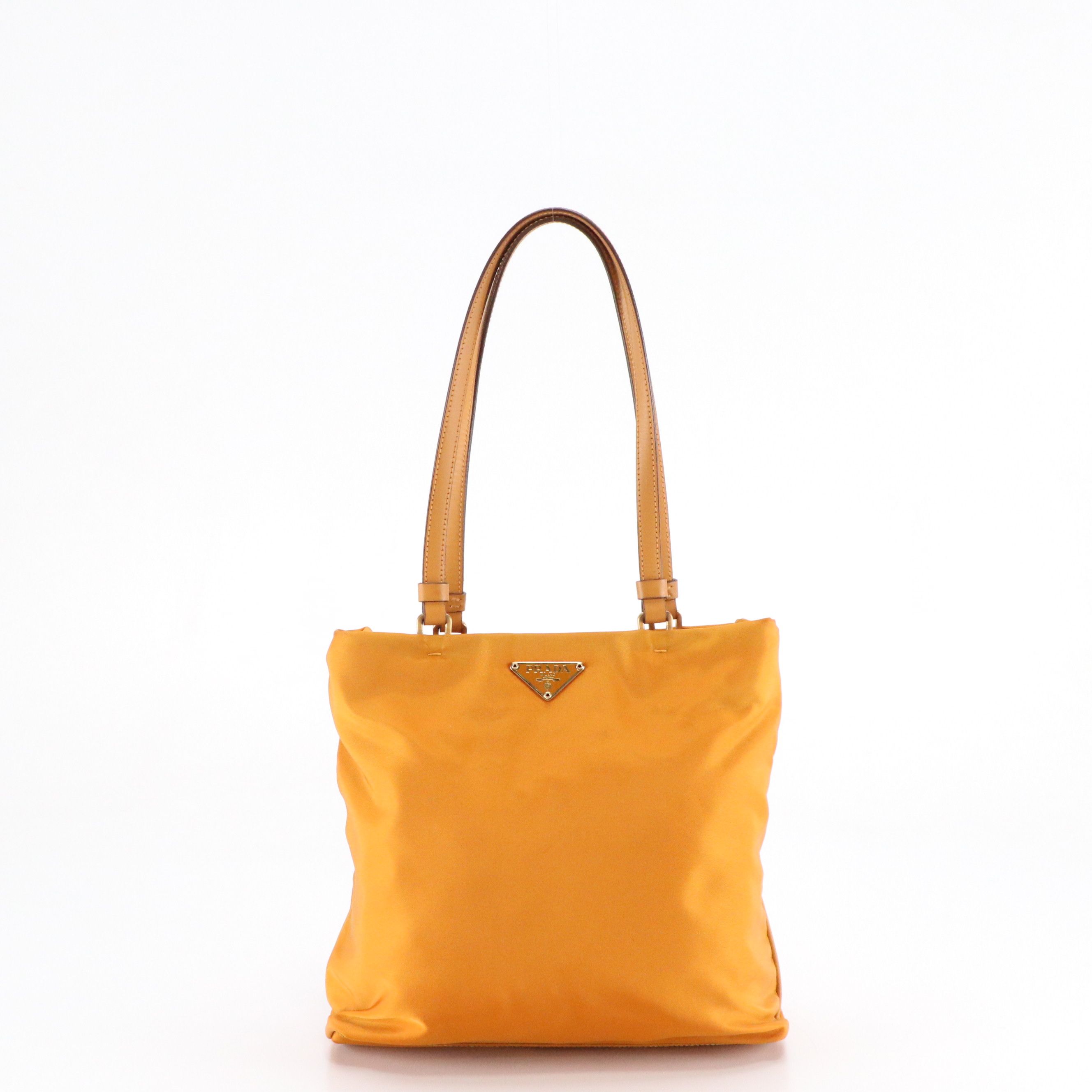 Prada Shoulder Bag in Gold Tessuto Nylon