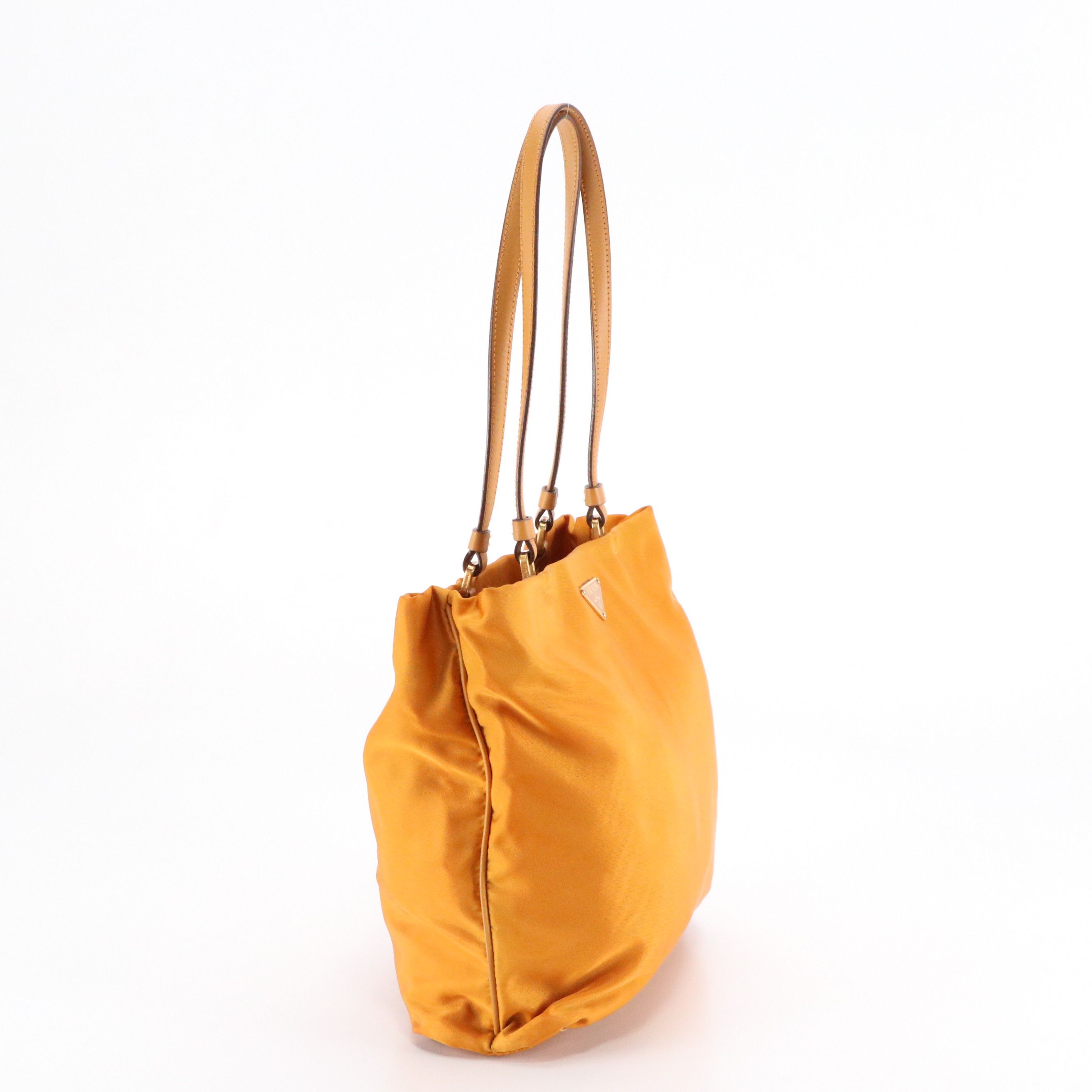 Prada Shoulder Bag in Gold Tessuto Nylon