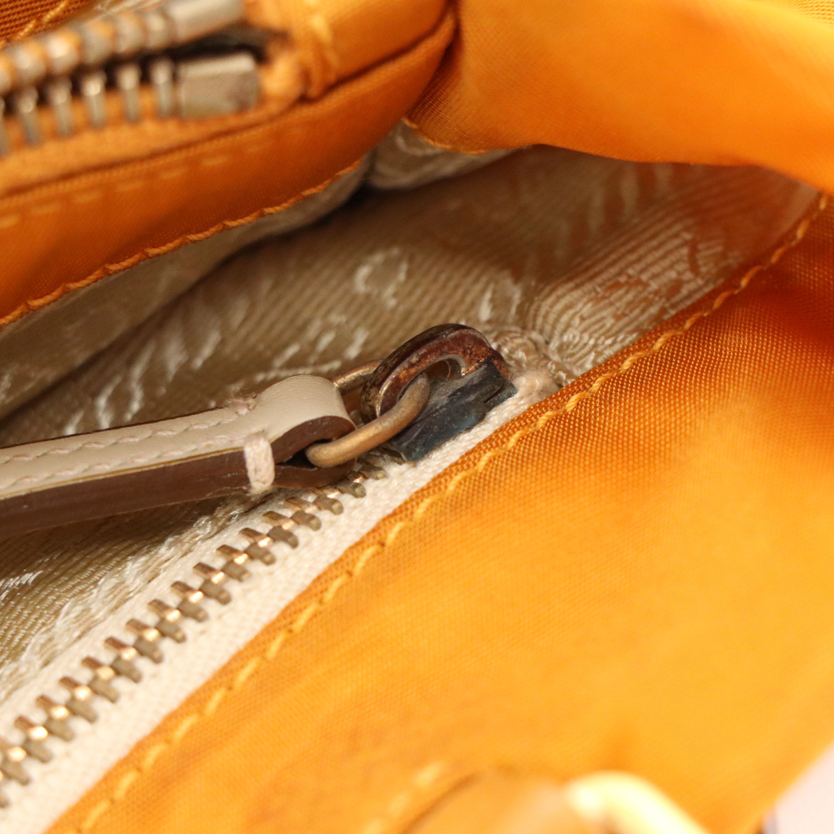 Prada Shoulder Bag in Gold Tessuto Nylon