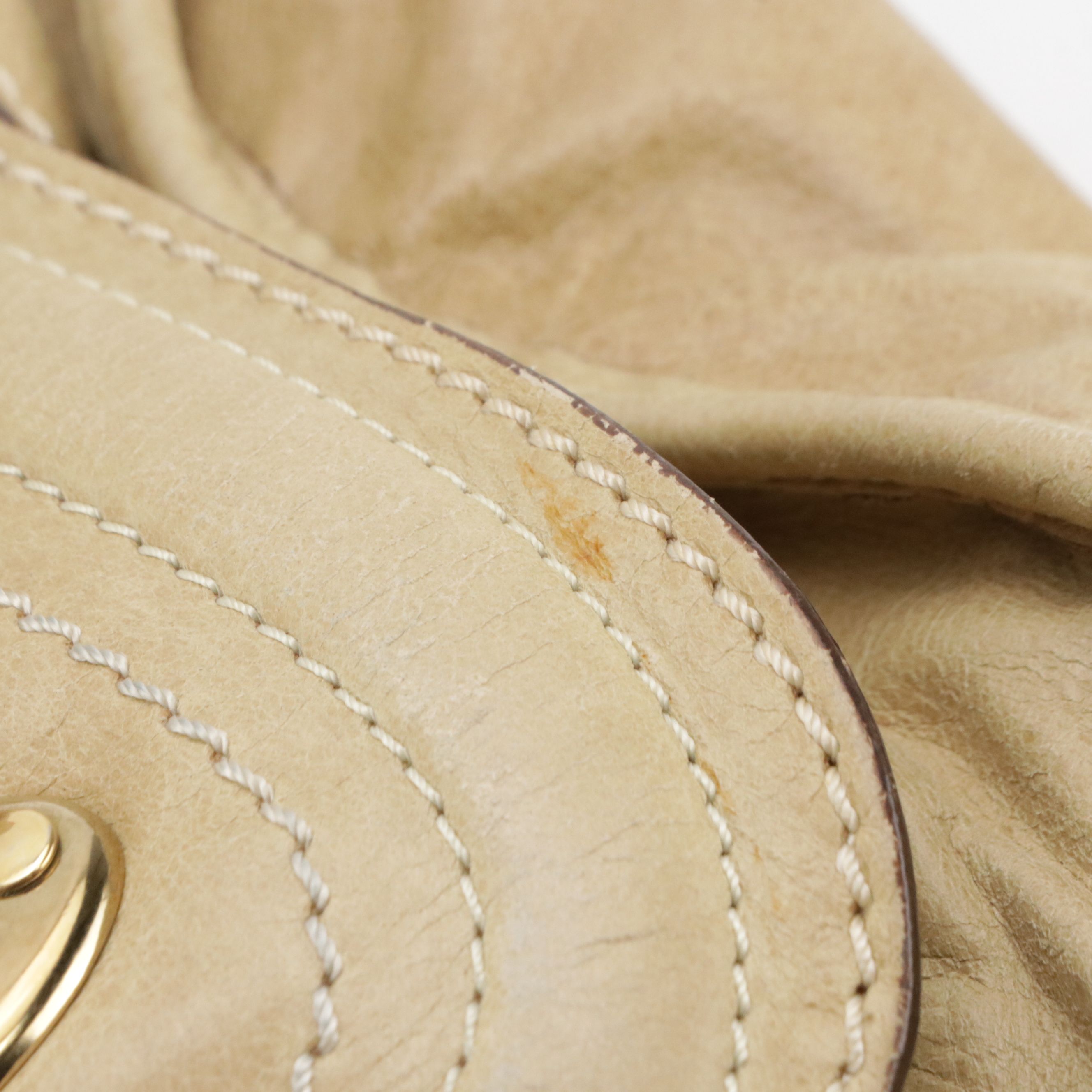 Chloé Large Bay Tote Bag in Camel Calfskin Leather, With Tags