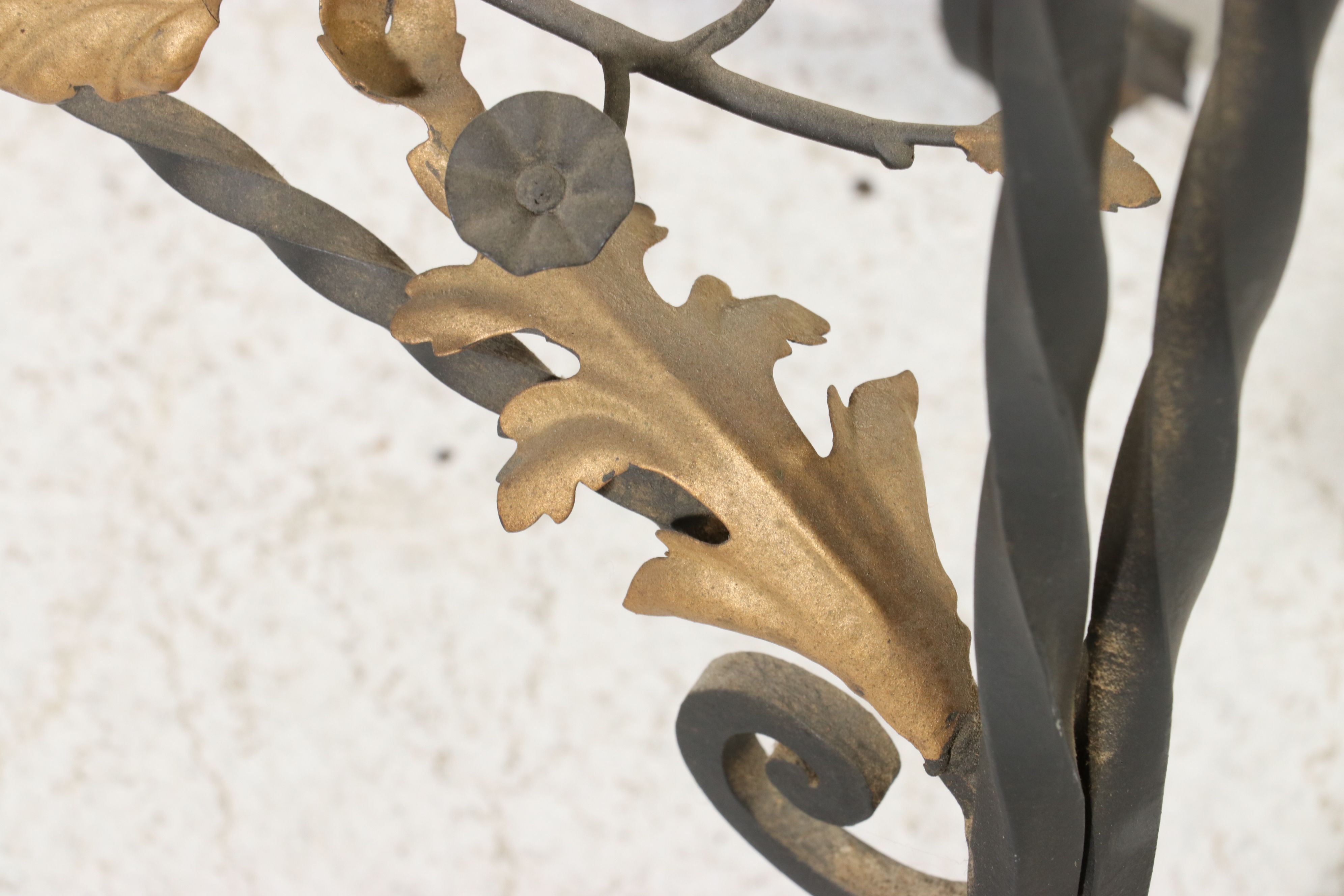 Italian Regency Style Toleware and Portoro Marble Side Table