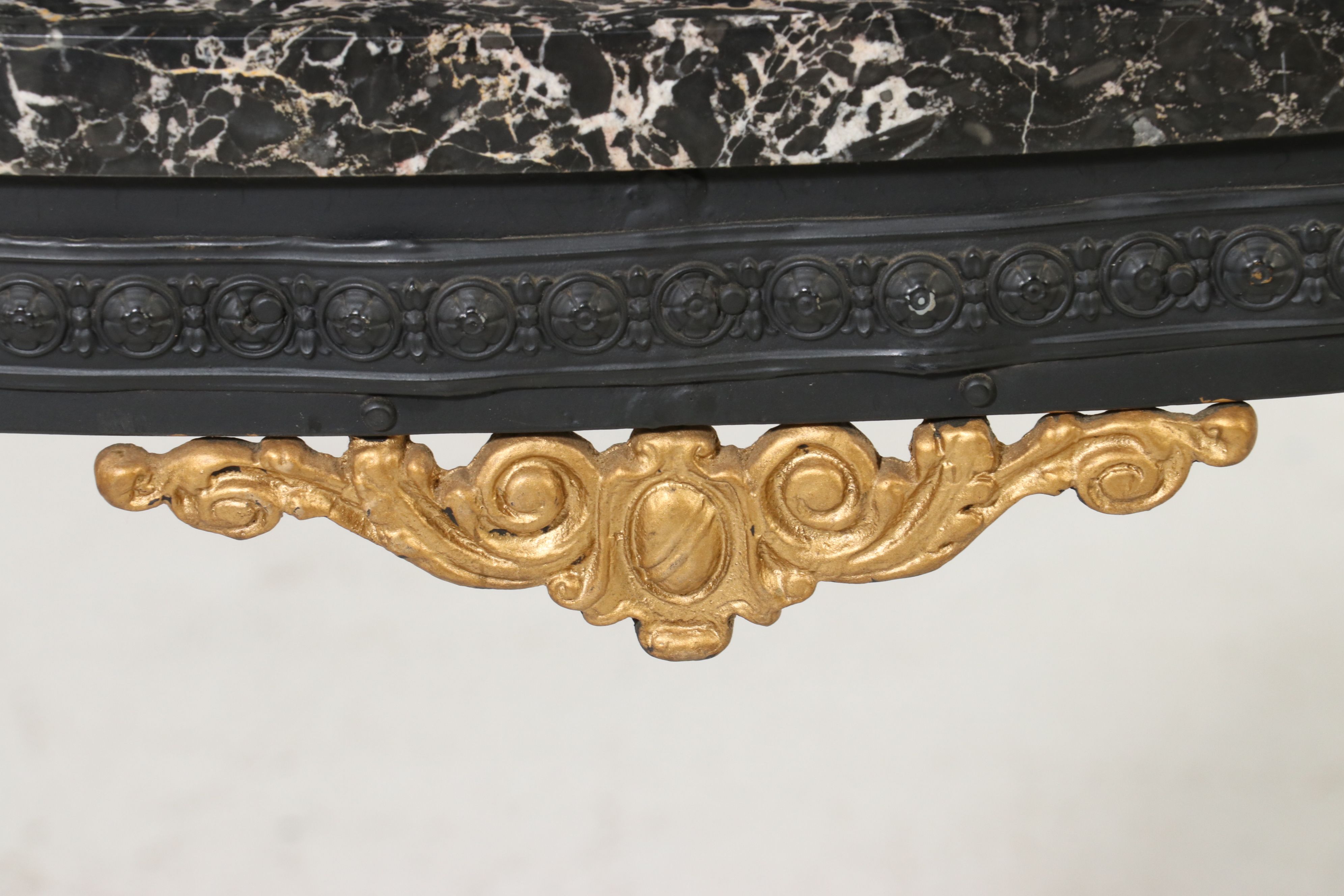 Italian Regency Style Toleware and Portoro Marble Side Table