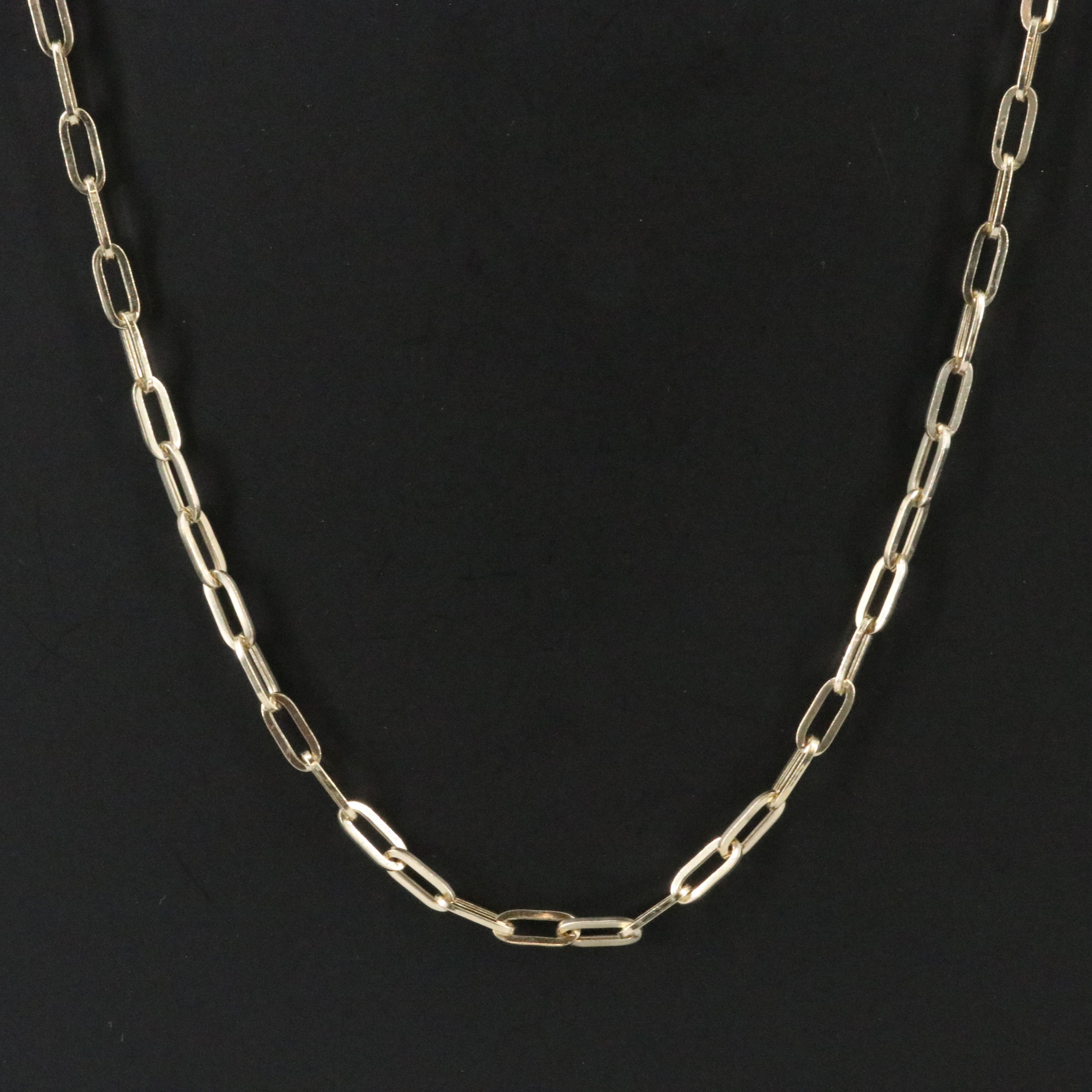 14K Paper Clip Chain Necklace