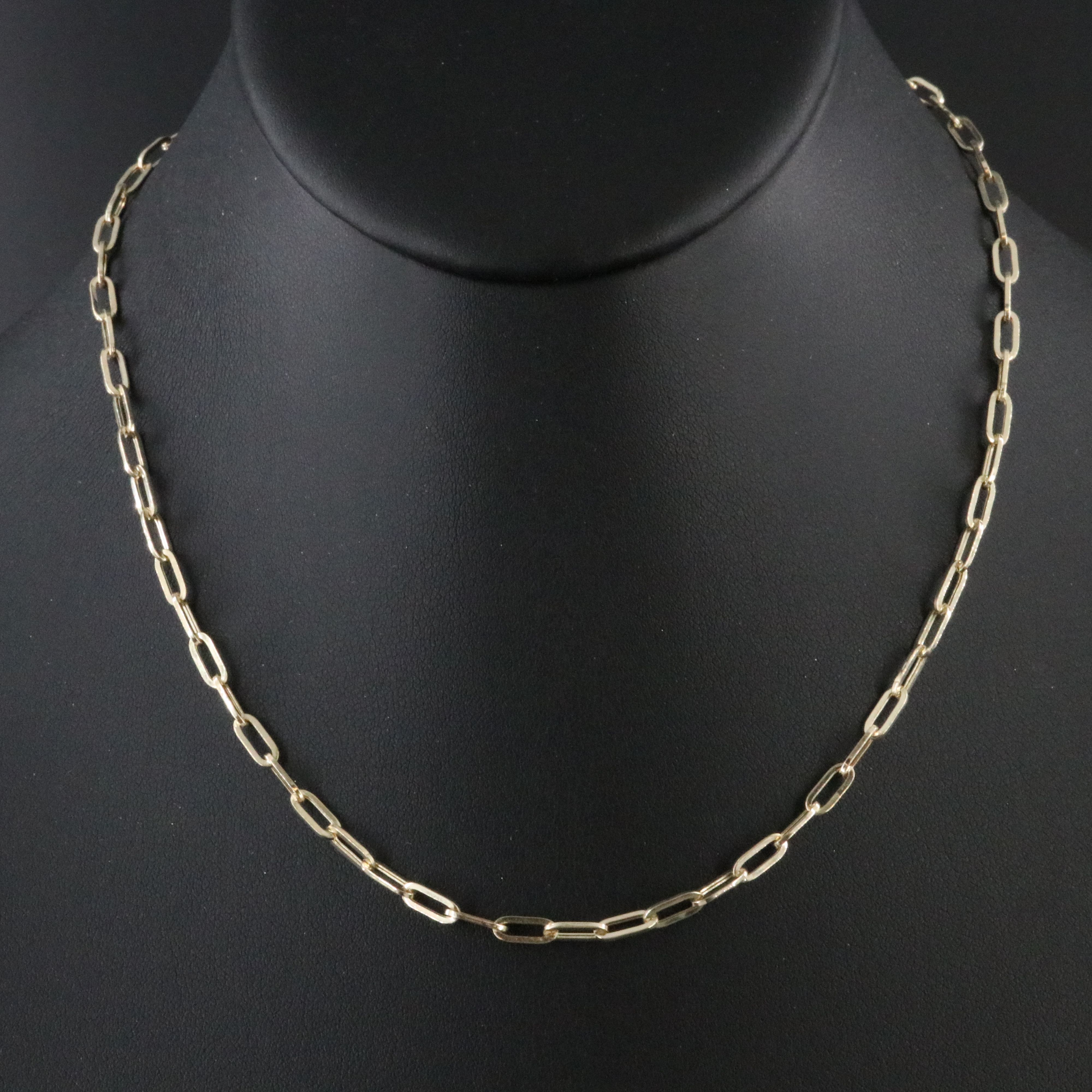 14K Paper Clip Chain Necklace