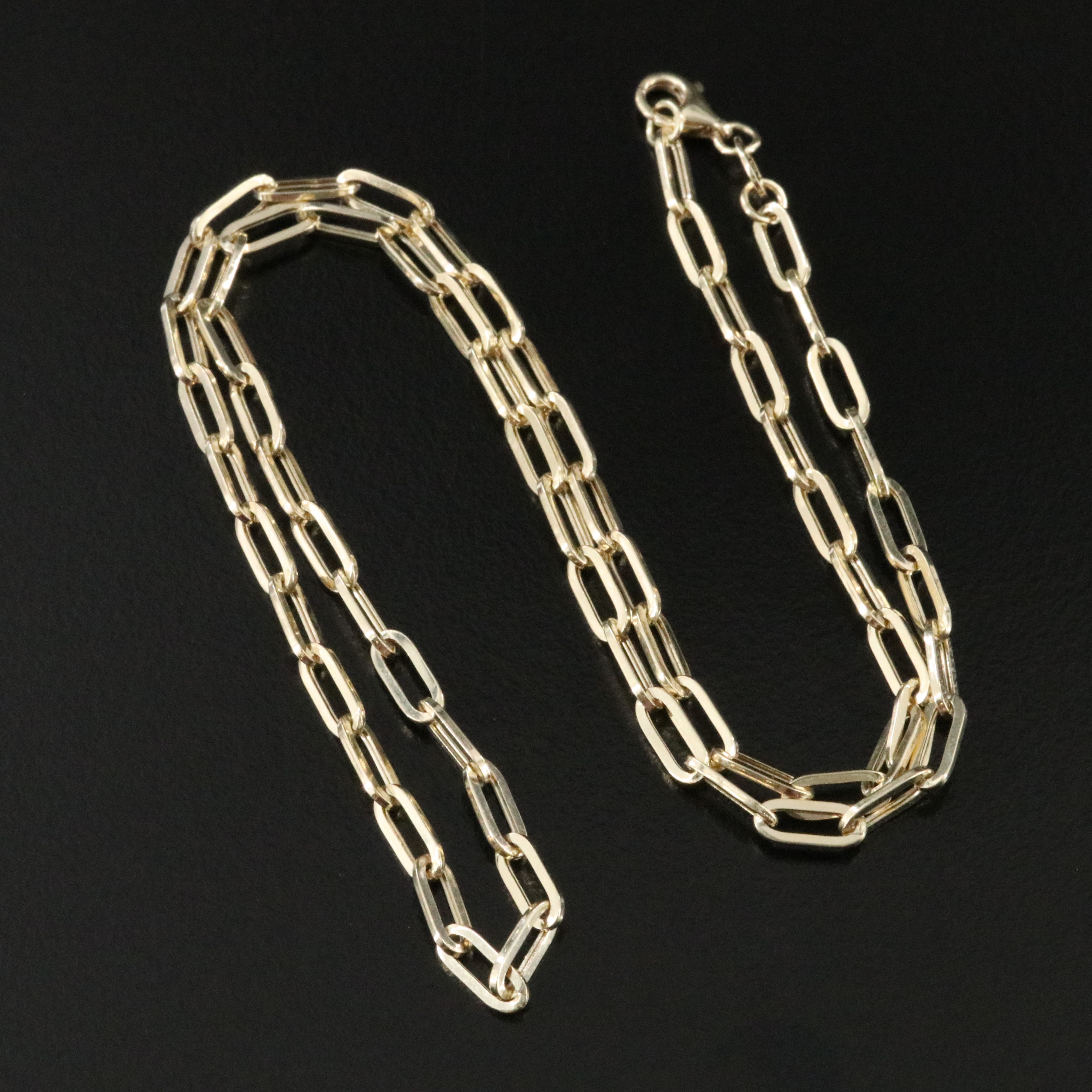 14K Paper Clip Chain Necklace