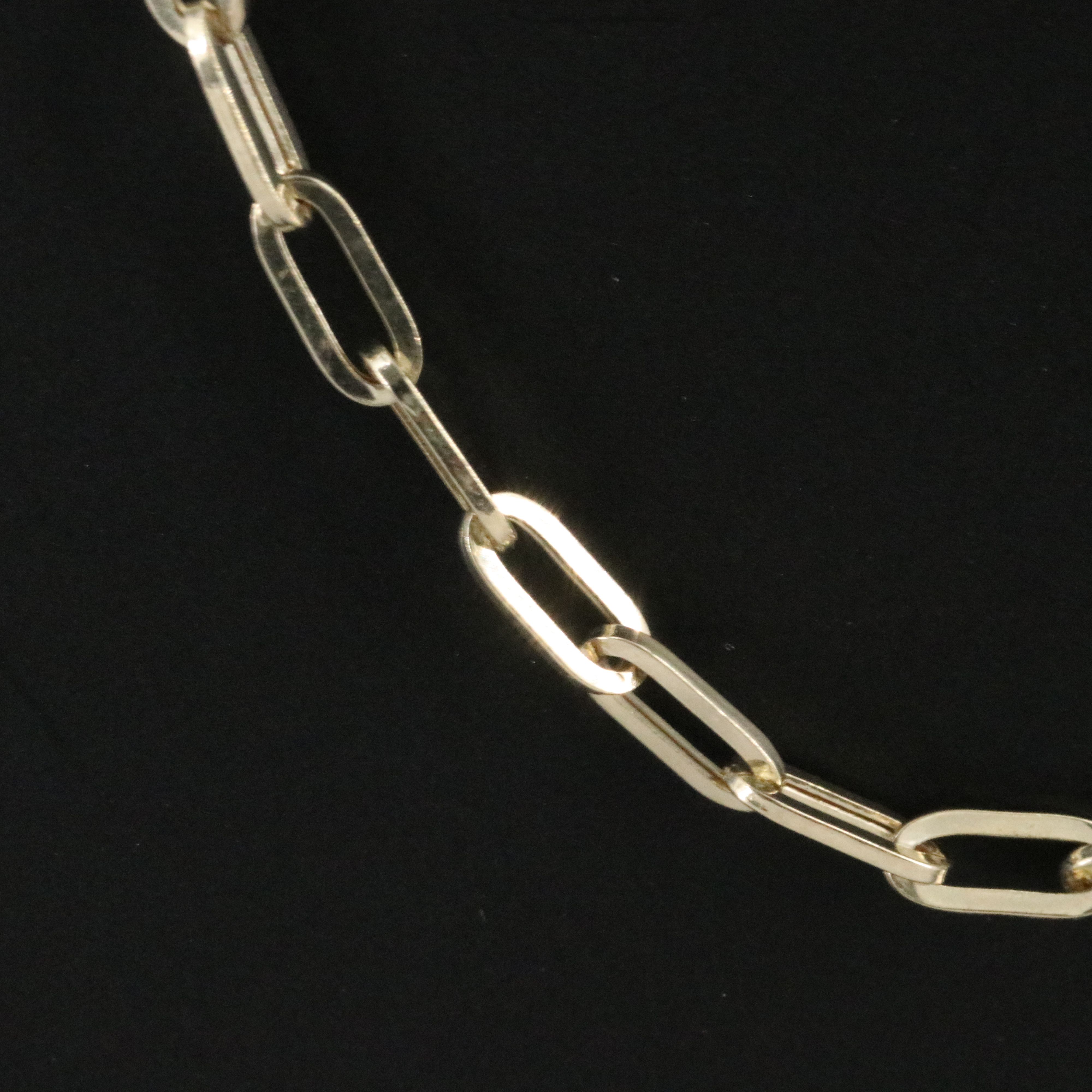 14K Paper Clip Chain Necklace