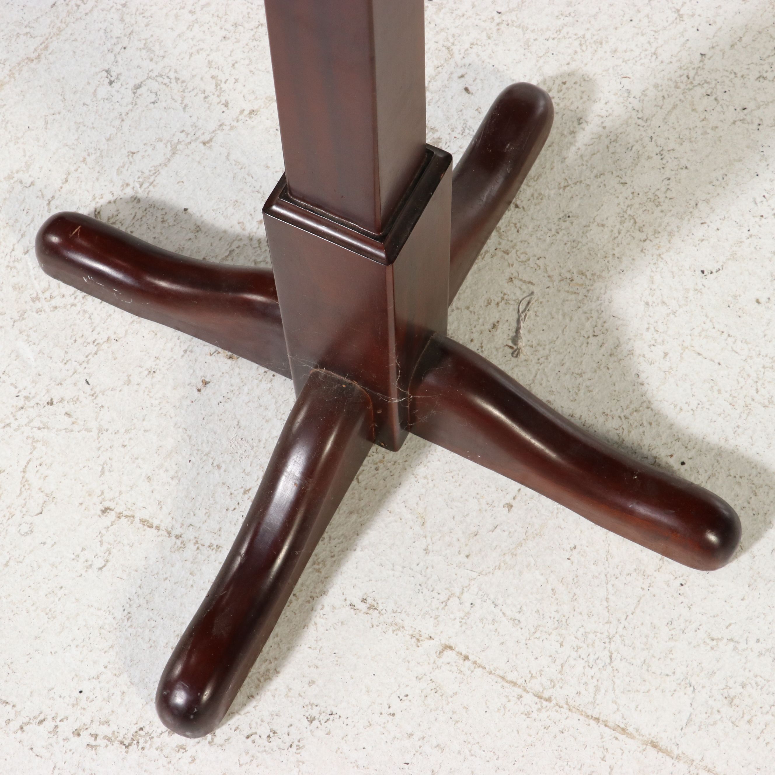 Transitional Style Mahogany Finish Hall Tree, Late 20th Century