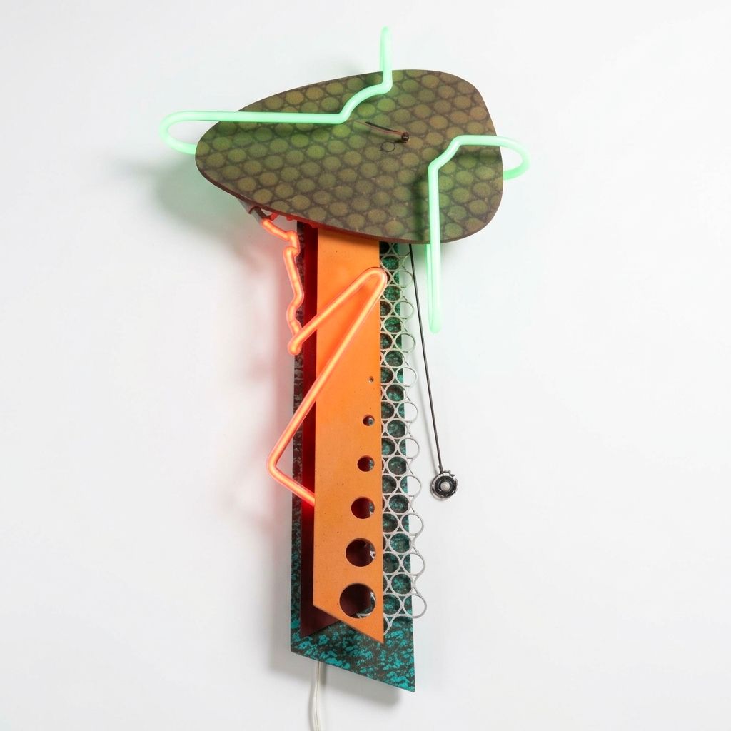 Sparky's Neonworks Abstract Illuminated Wall Clock