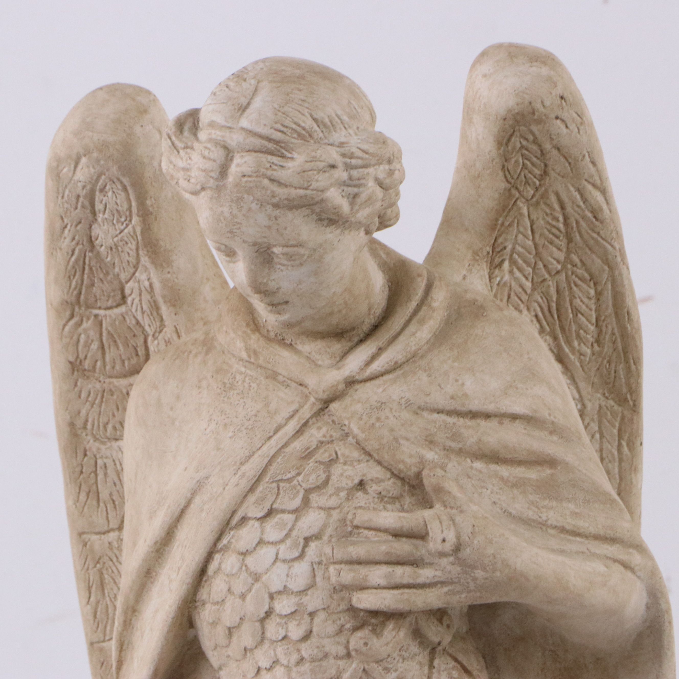 Cast Plaster Statue of Saint Michael the Archangel