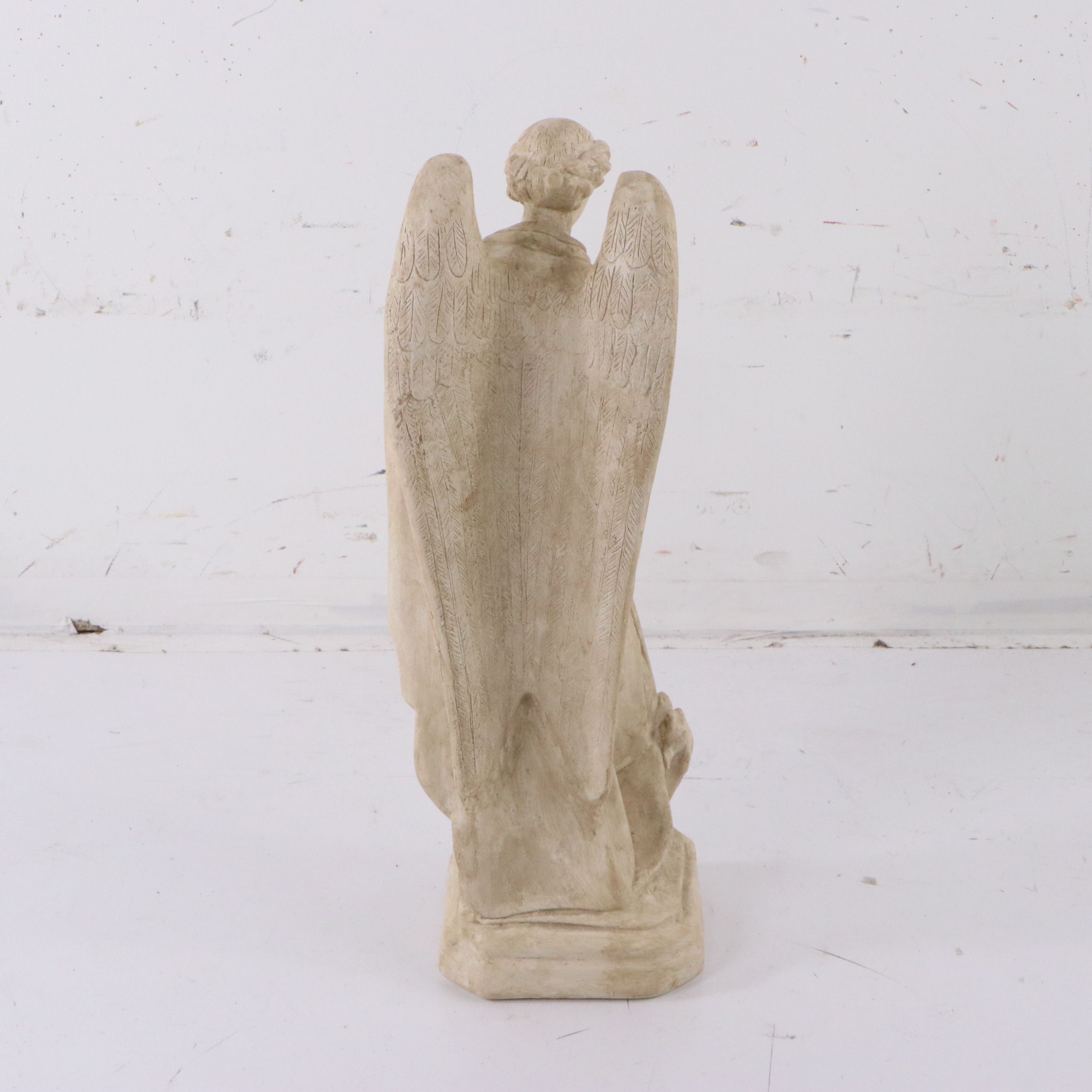 Cast Plaster Statue of Saint Michael the Archangel