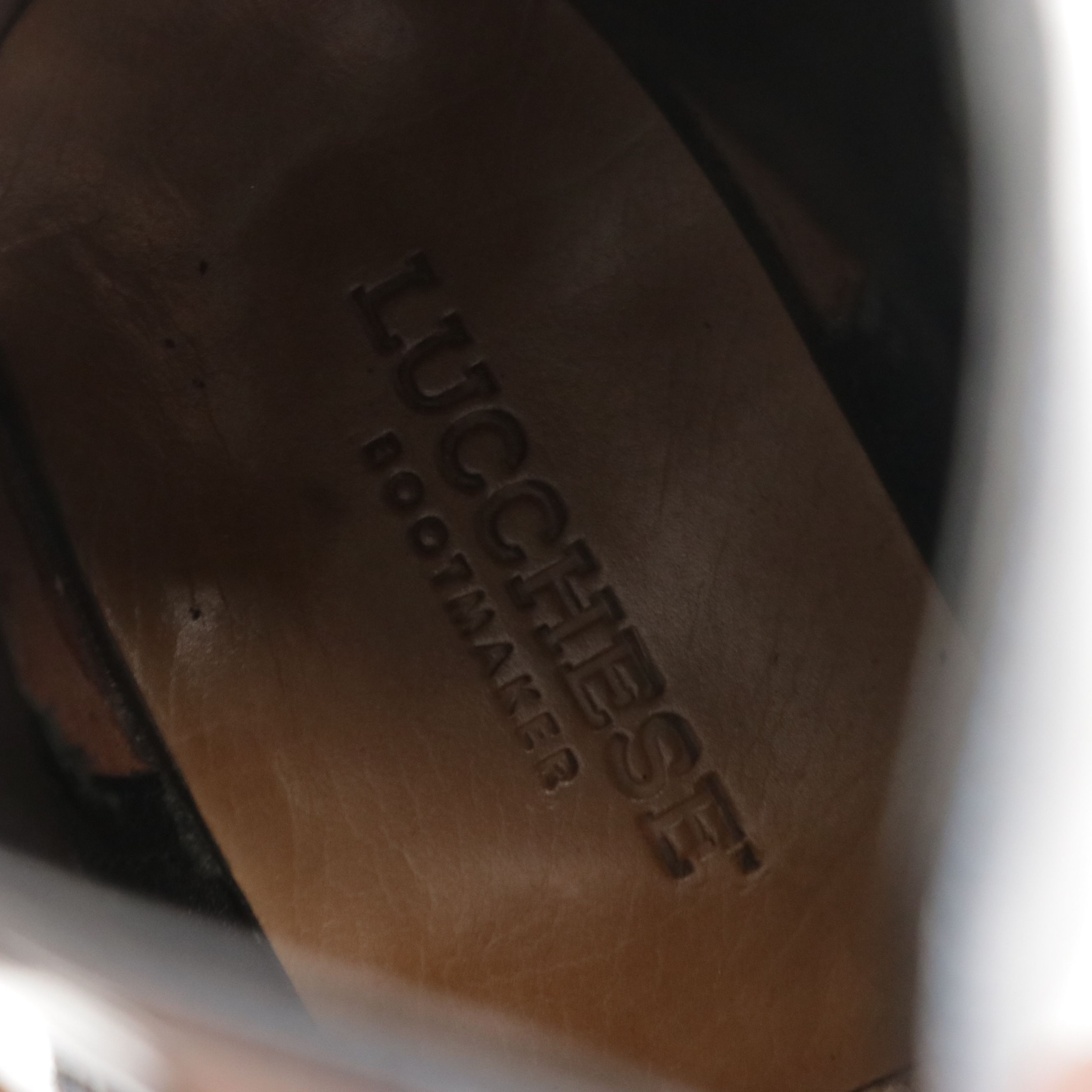 Lucchese Patent Leather Square-Toe Short Cowgirl Zip Boots