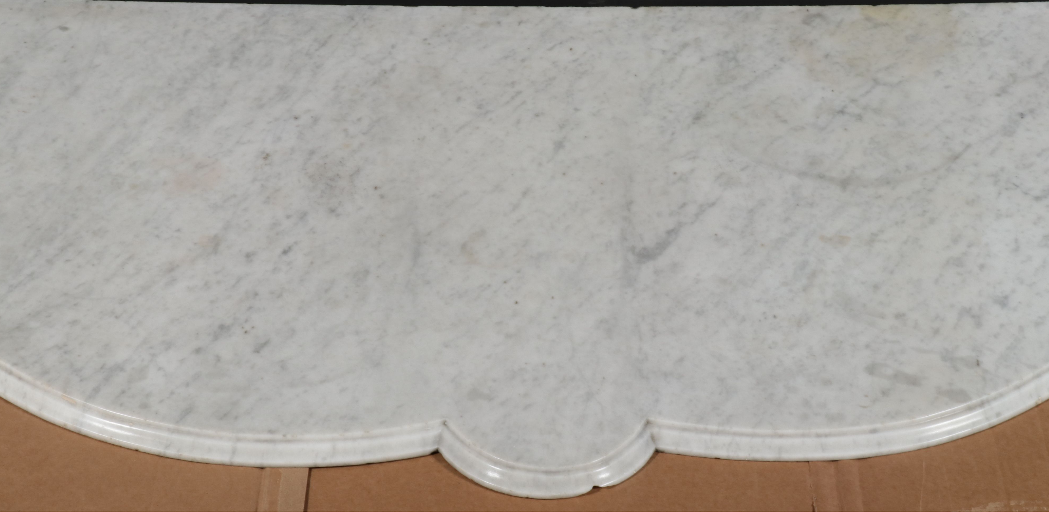 Rococo Revival Style Carved Walnut Marble Top Console Table