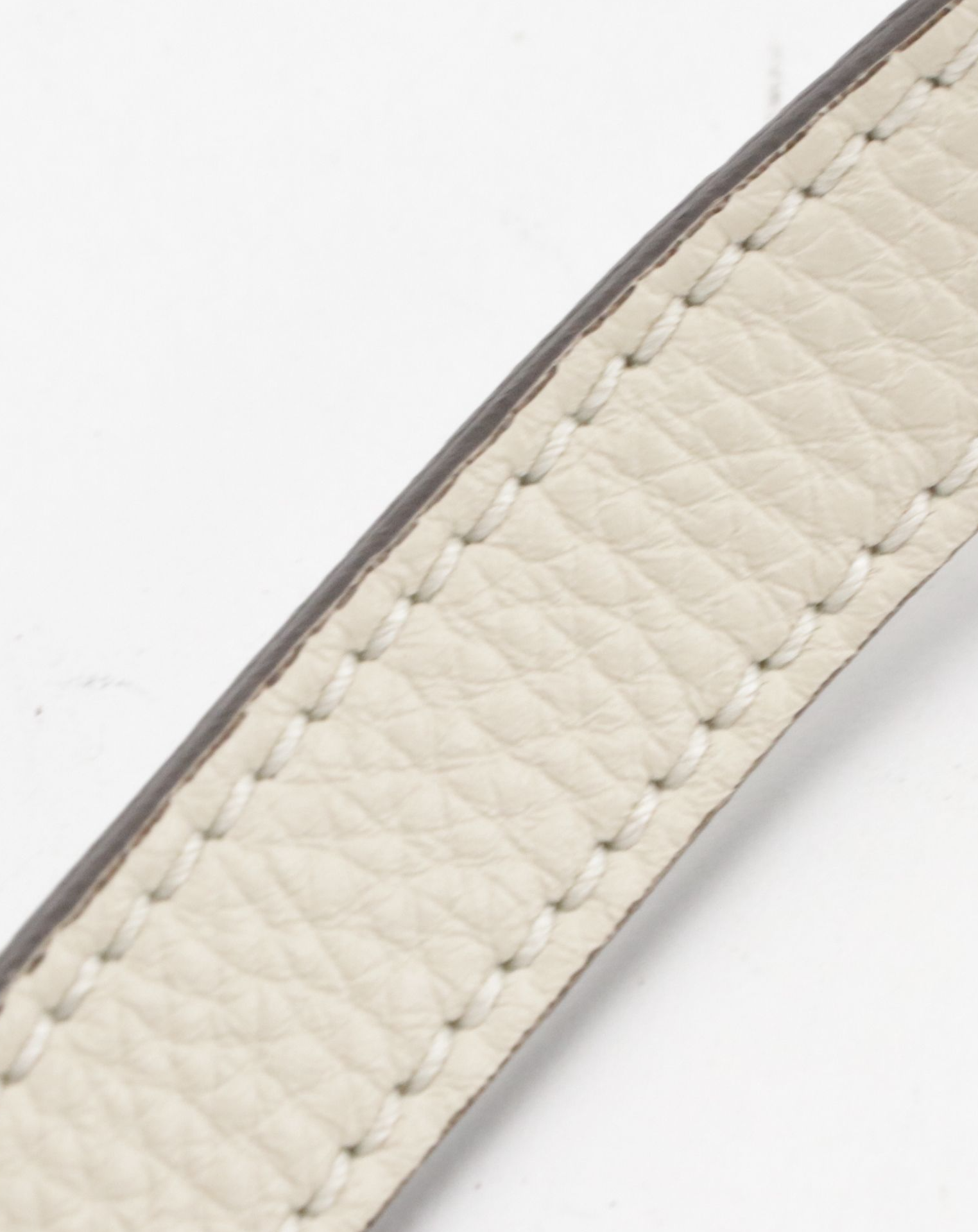 Gucci Ivory Grained Leather Adjustable Strap