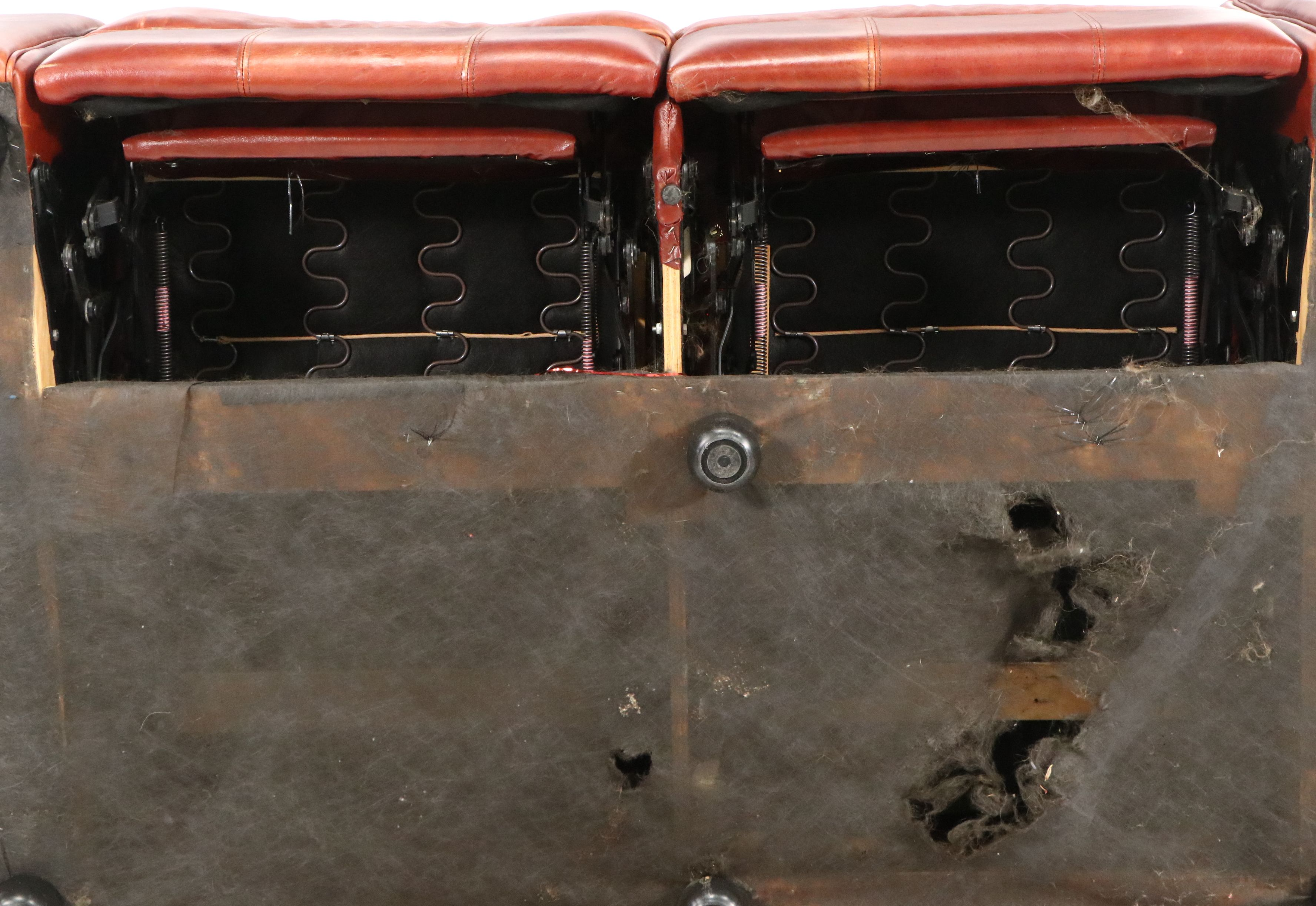 Contemporary Dual Reclining Leather Loveseat, 21st Century