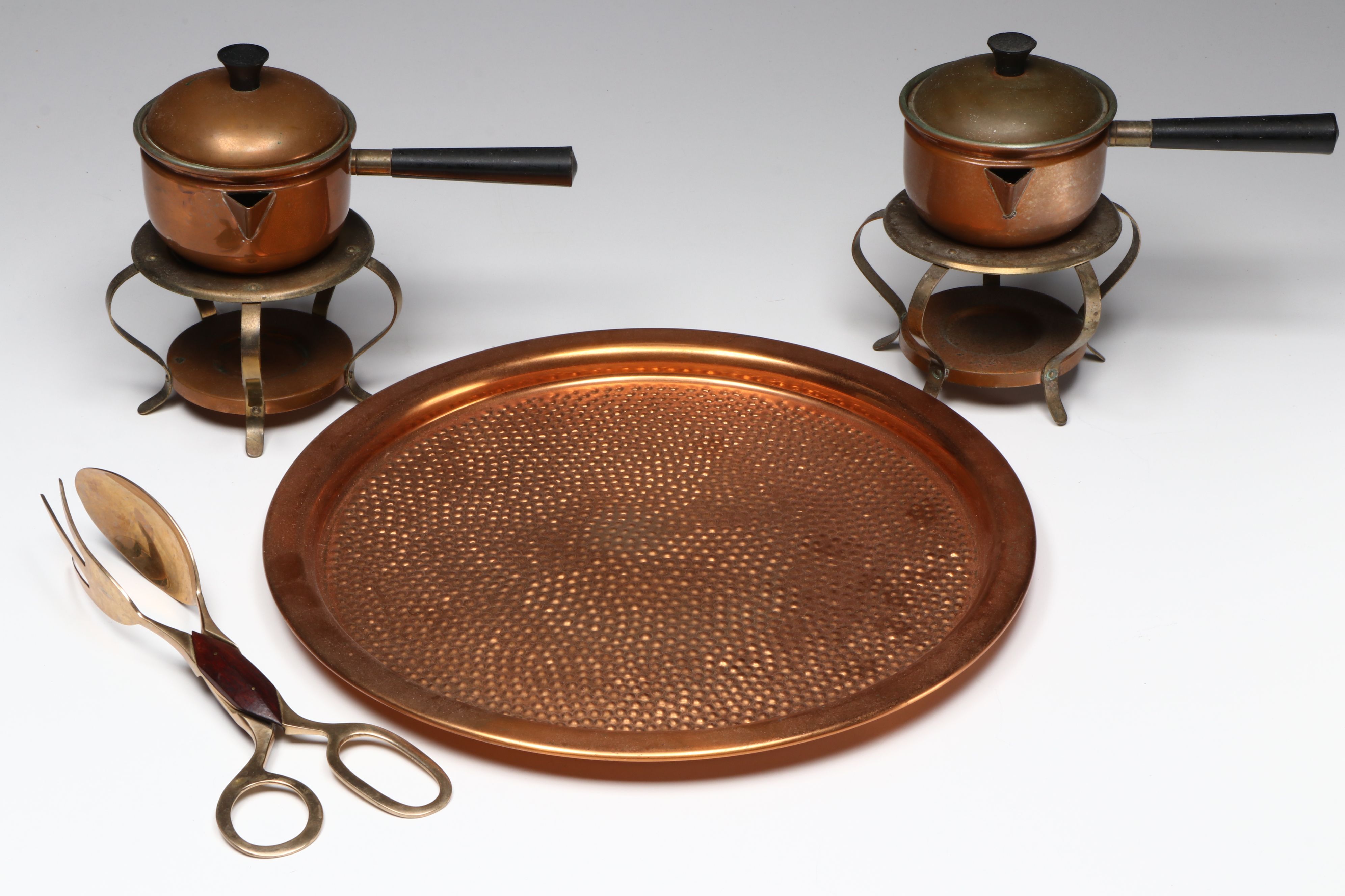 Tagus and Other Vintage Copper Fondue Pots and Serveware