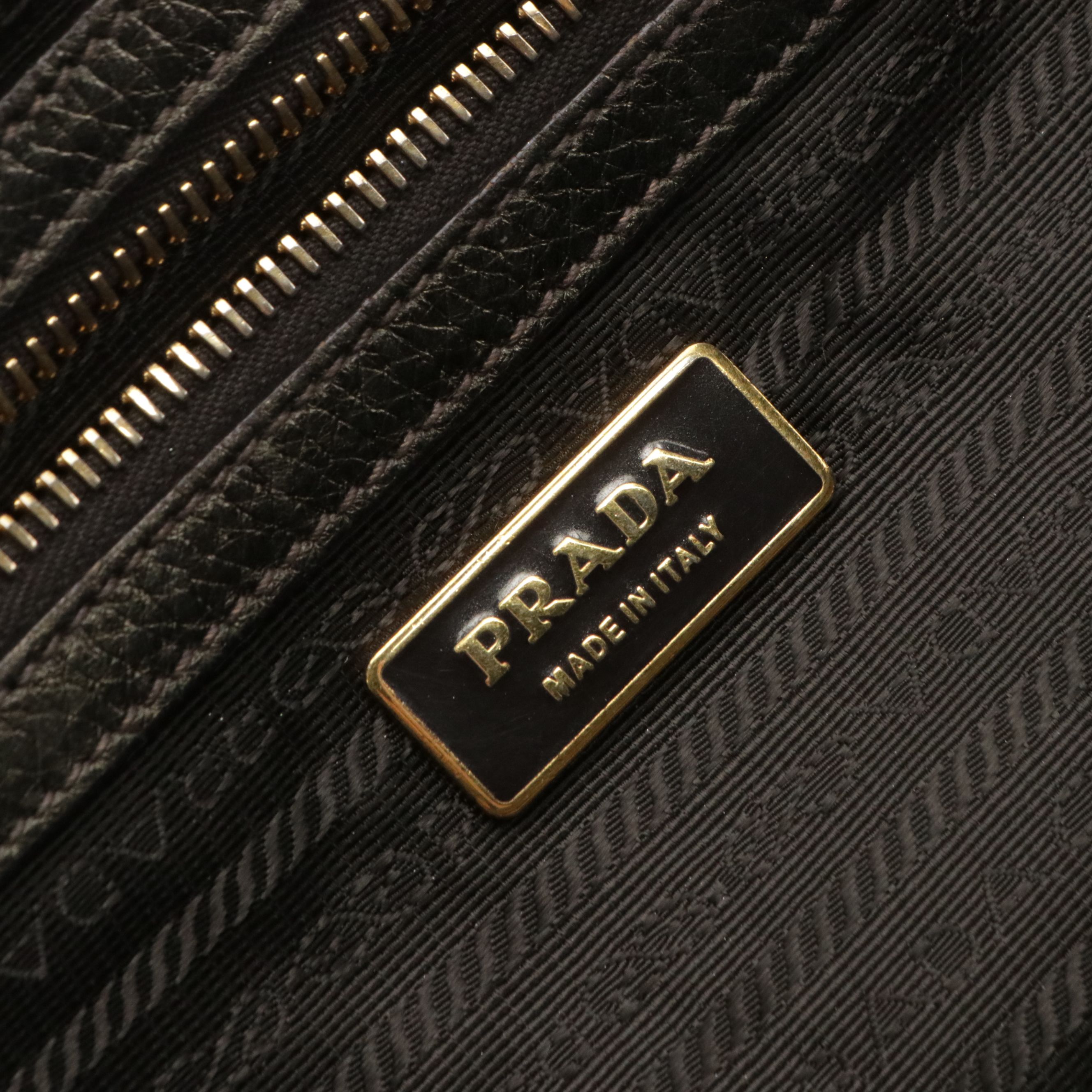 Prada Large Framed Satchel Bag in Metallic Calfskin Leather