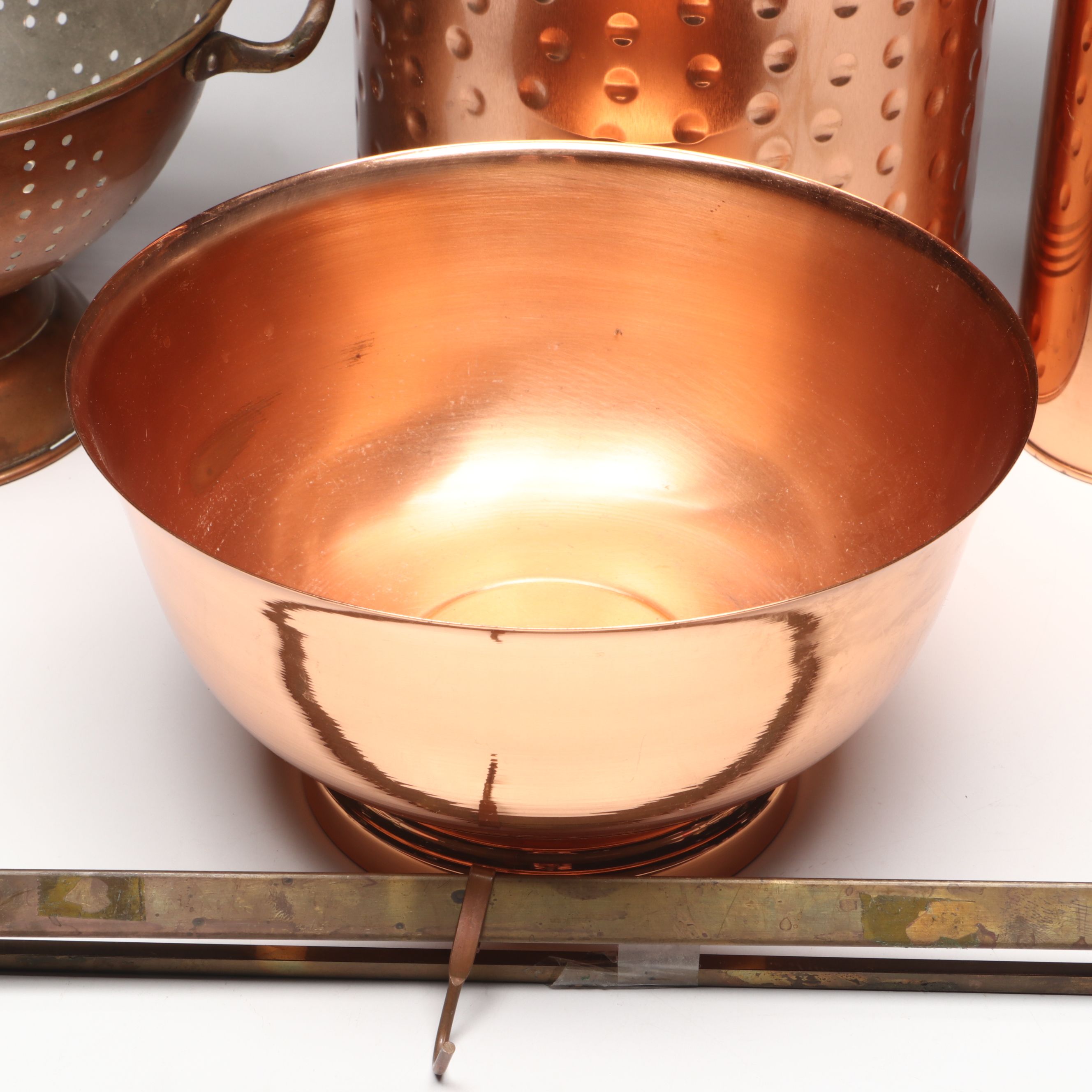 Pasta Canister, Utensils with Hanging Rack and More Copper Kitchenware