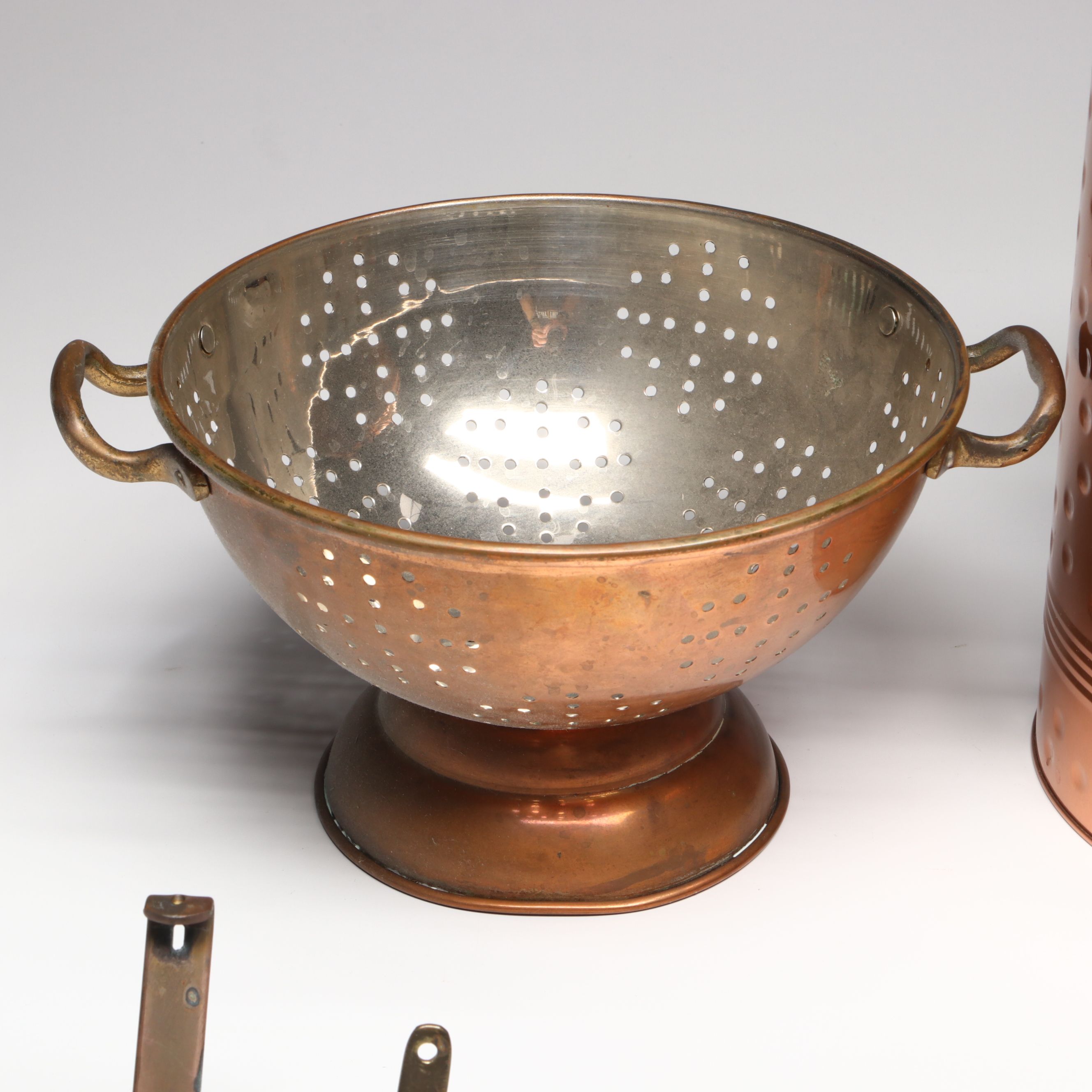 Pasta Canister, Utensils with Hanging Rack and More Copper Kitchenware