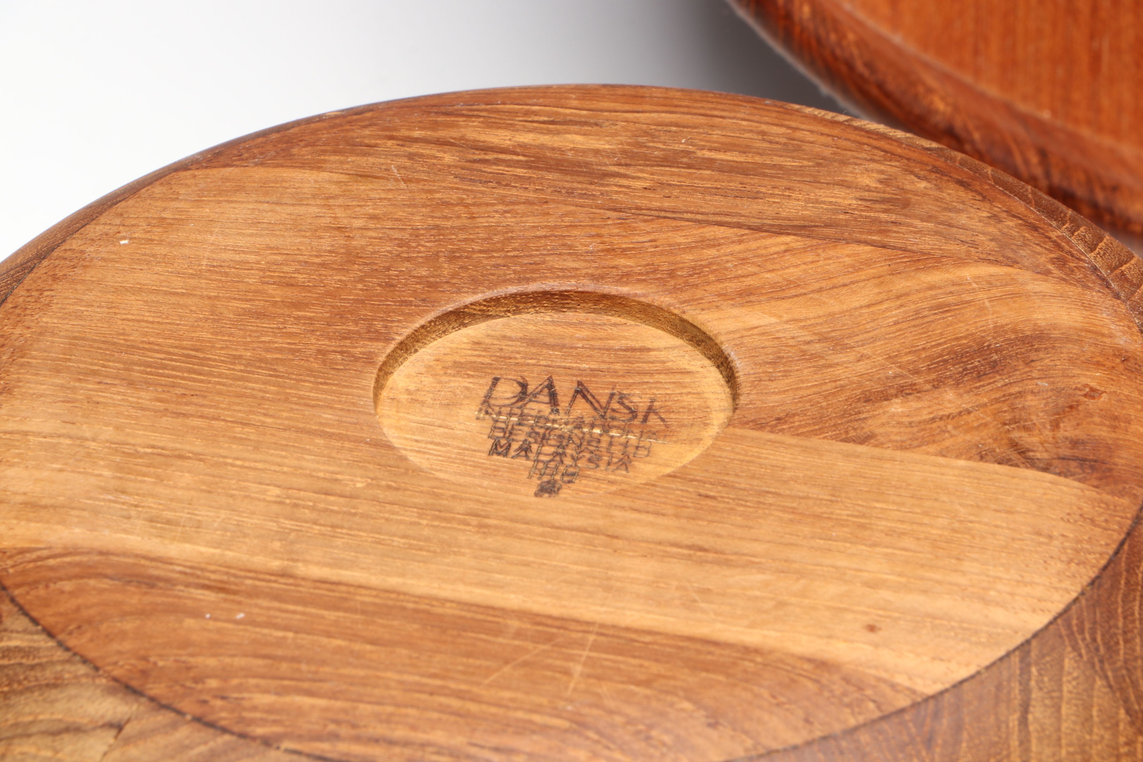 Mid Century Modern Style Wood Cutting Board and Trays with Other Tableware