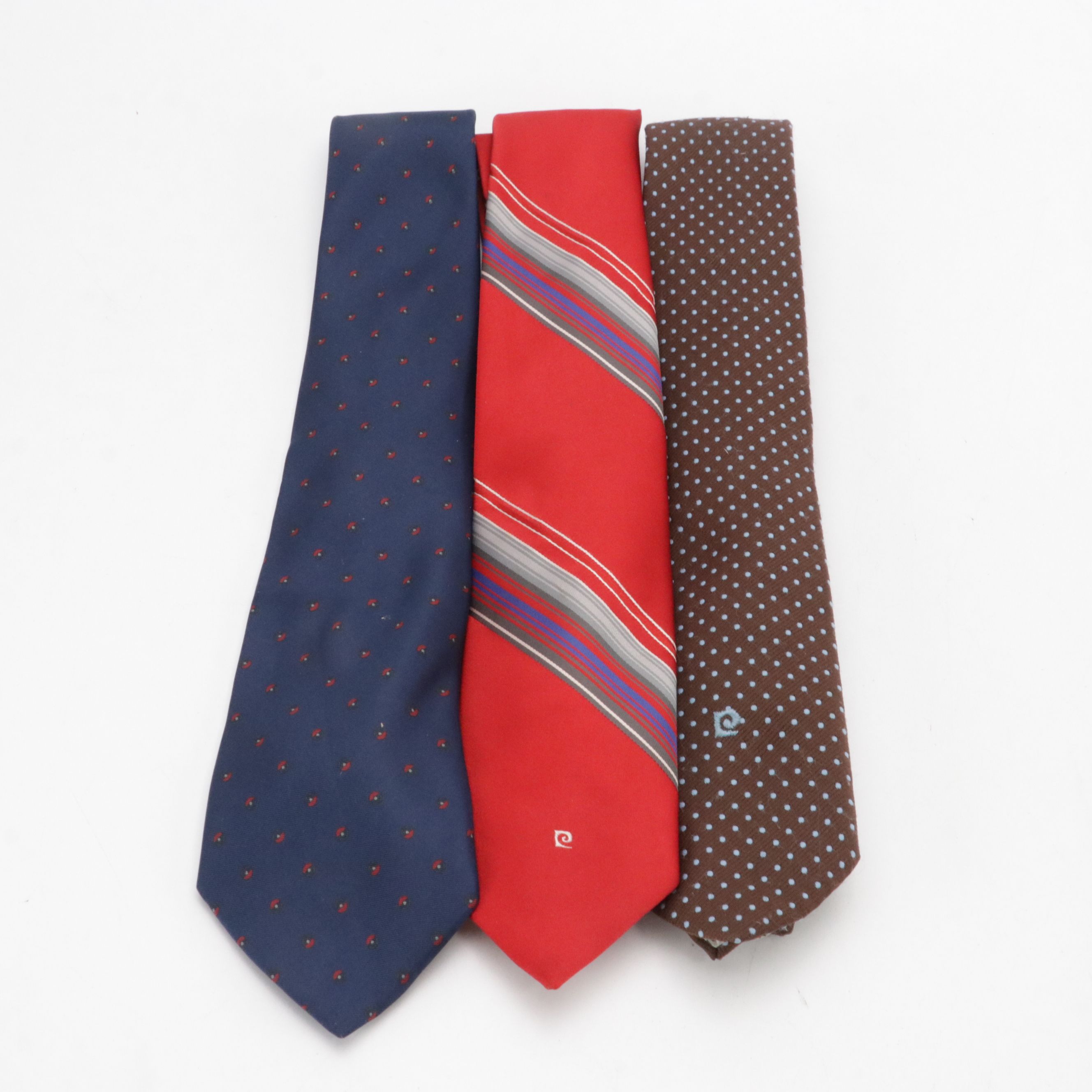 Bert Pulitzer and Lanvin Silk Printed With Other Pierre Cardin Printed Neckties