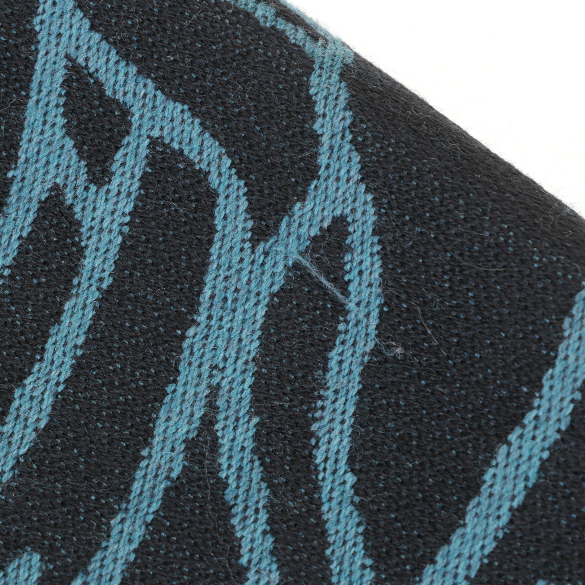 Versace Sciarpa Nero-Petrolio Cashmere Scarf