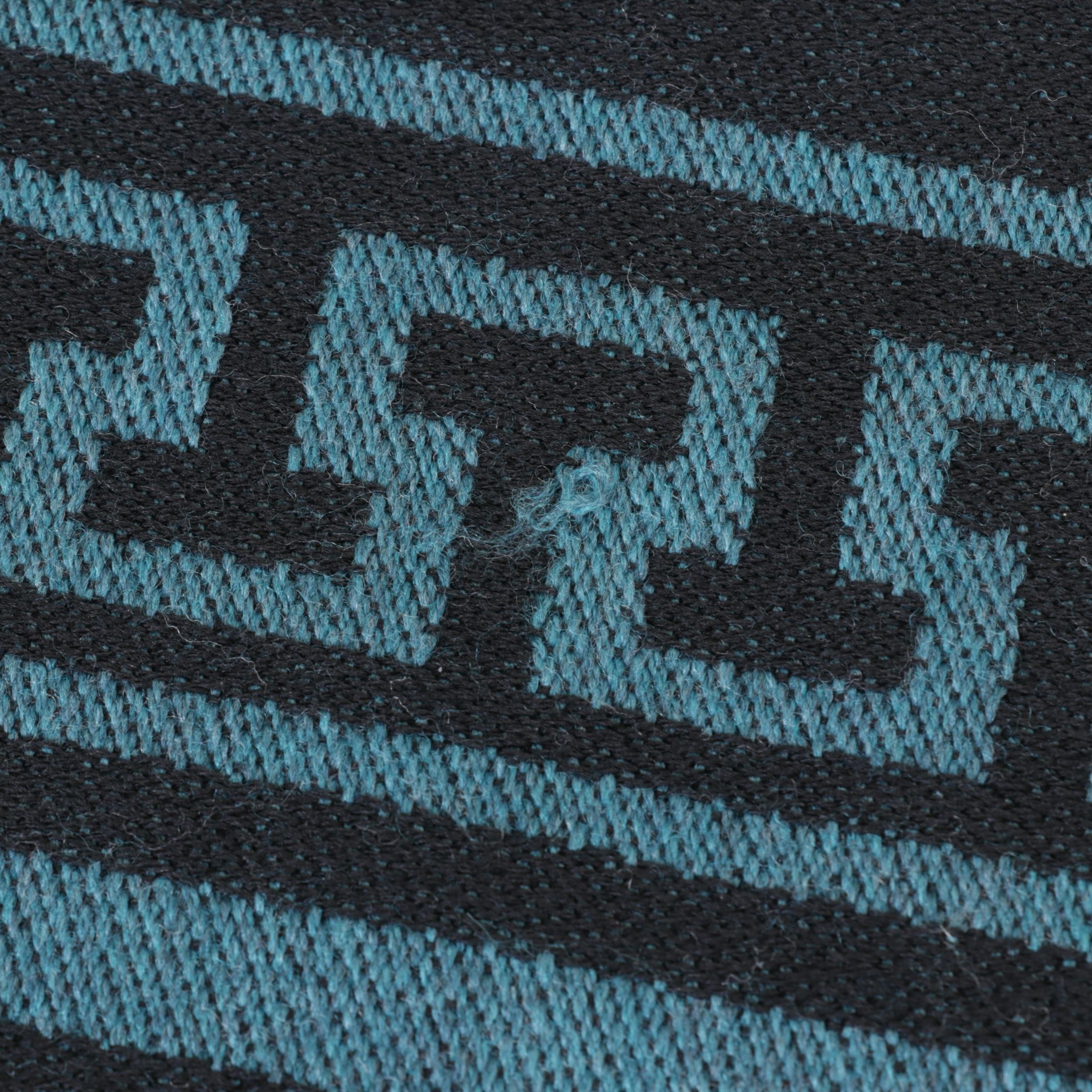 Versace Sciarpa Nero-Petrolio Cashmere Scarf