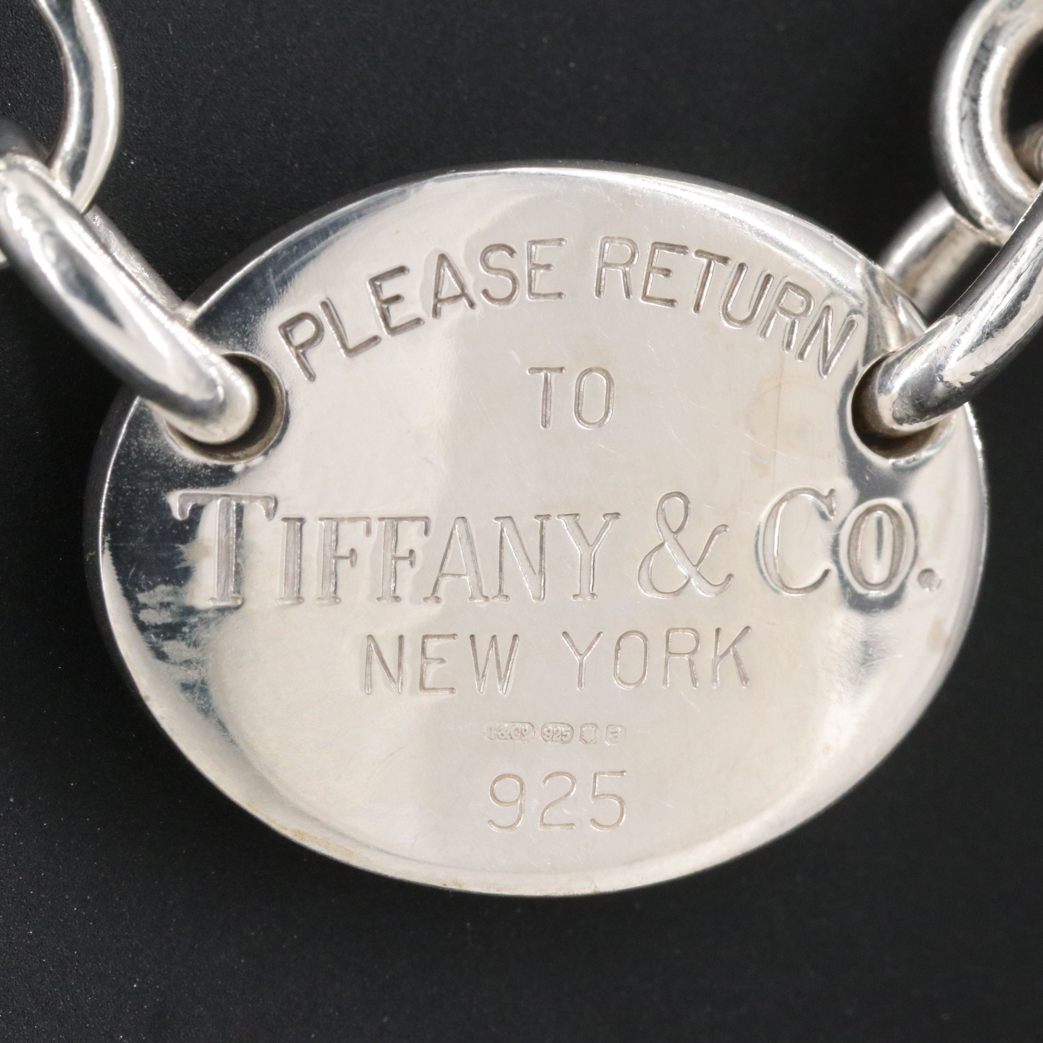 Tiffany & Co. Return to Tiffany Sterling Oval Tag Necklace