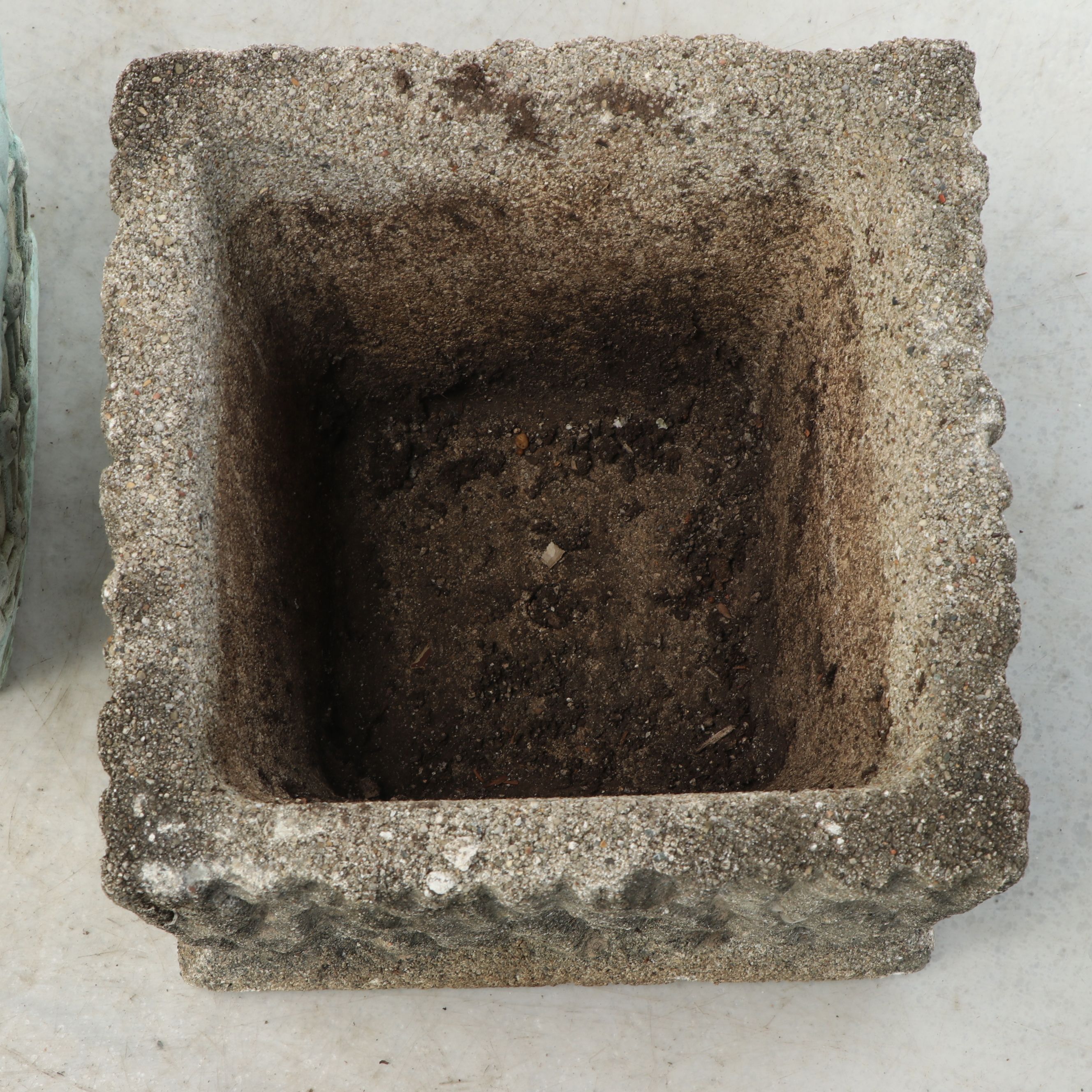 Outdoor Trellis Pattern Planter with Other Concrete Planter